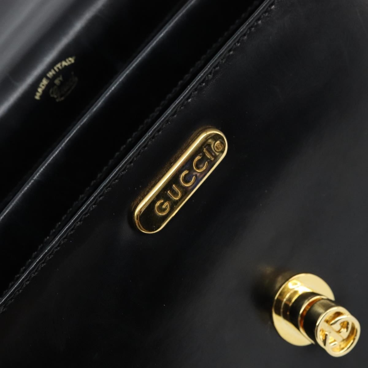 Gucci   Handbag Leather Black Leather Handbag ( )