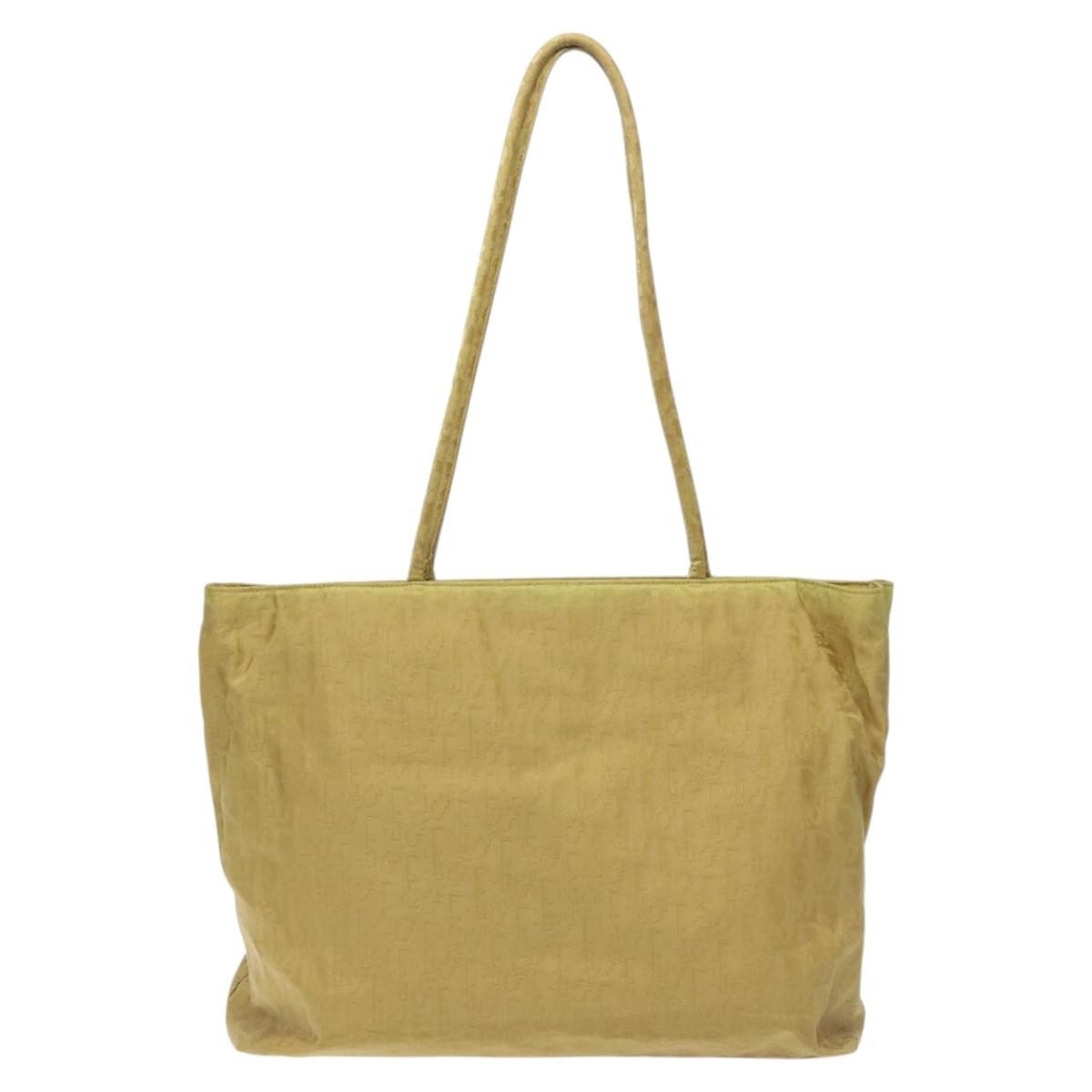 Christian Dior   Trotter Open Tote Diorissimo Canvas Yellow Canvas Tote Bag Bag ()