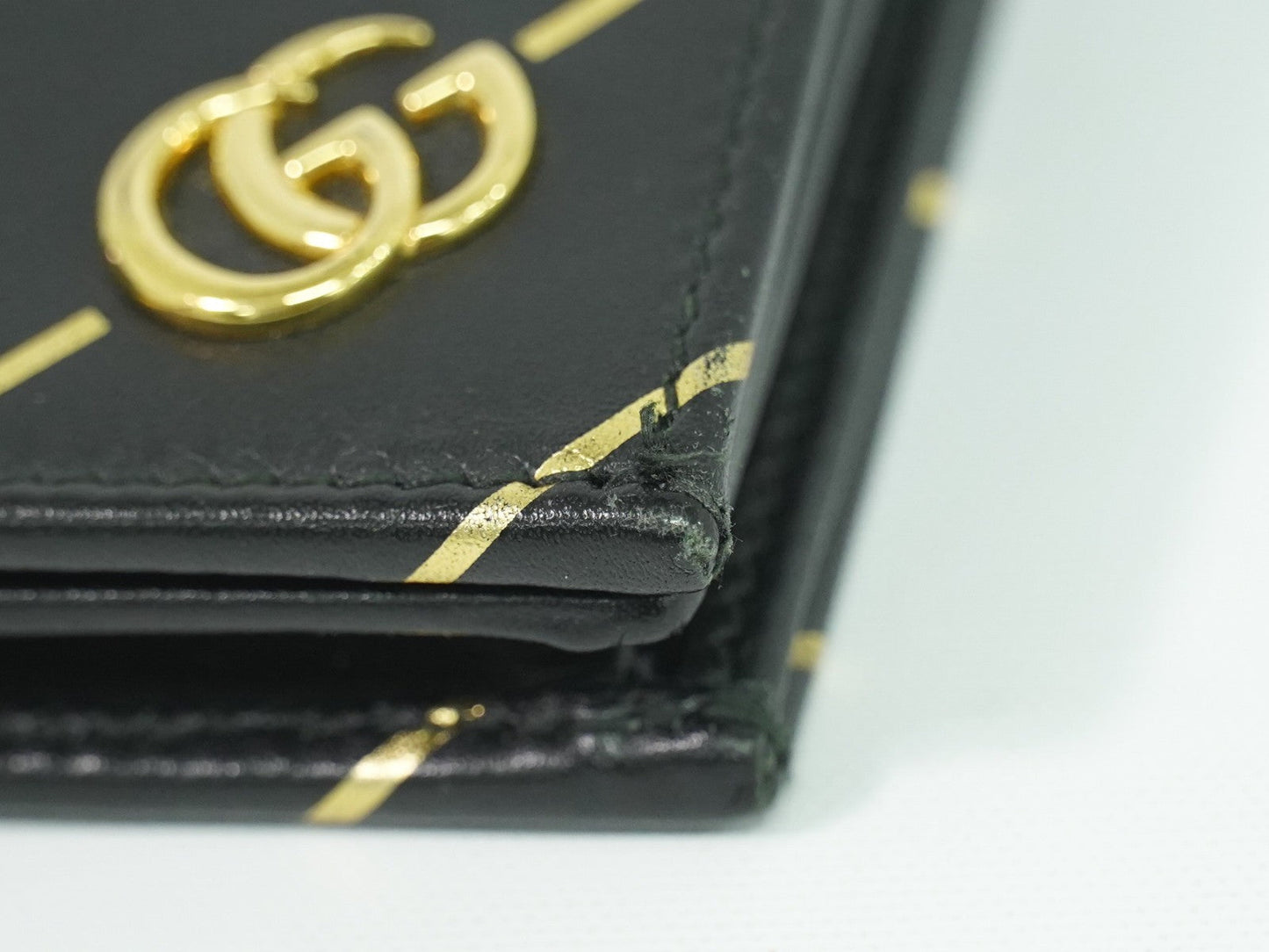 Gucci Gg Marmont Wallet Leather Black Leather Wallets Accessory ( )