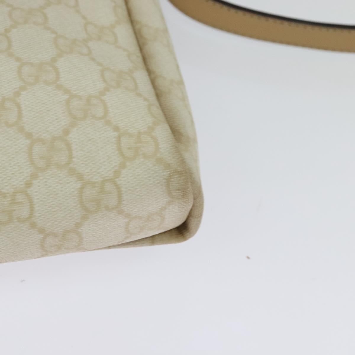 Gucci Flap Messenger Gg Coated Canvas White Pvc Shoulder Bag Bag ( )
