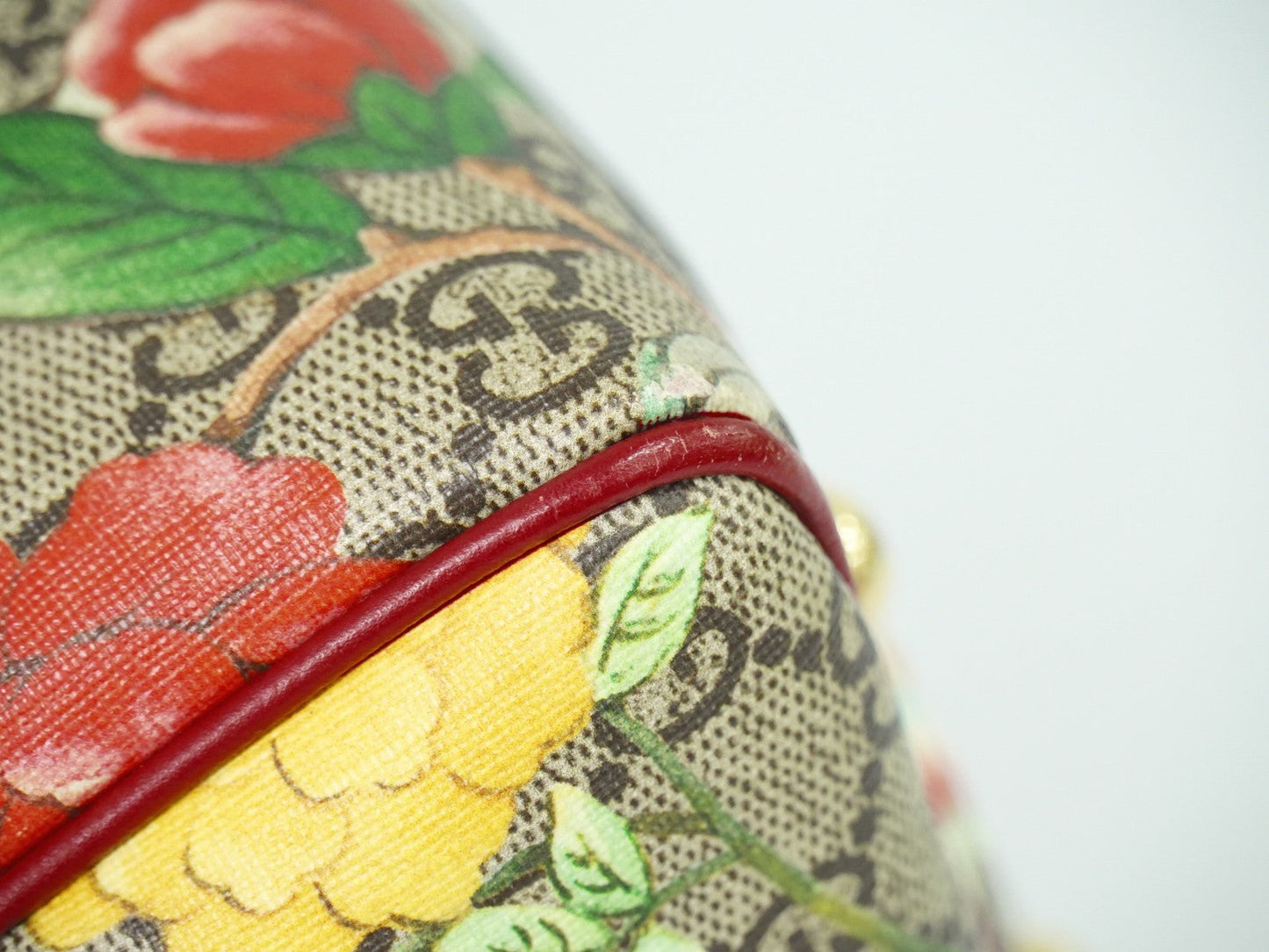Gucci Convertible Boston Bag Tian Print Gg Coated Canvas Multicolour Canvas Handbag ( )