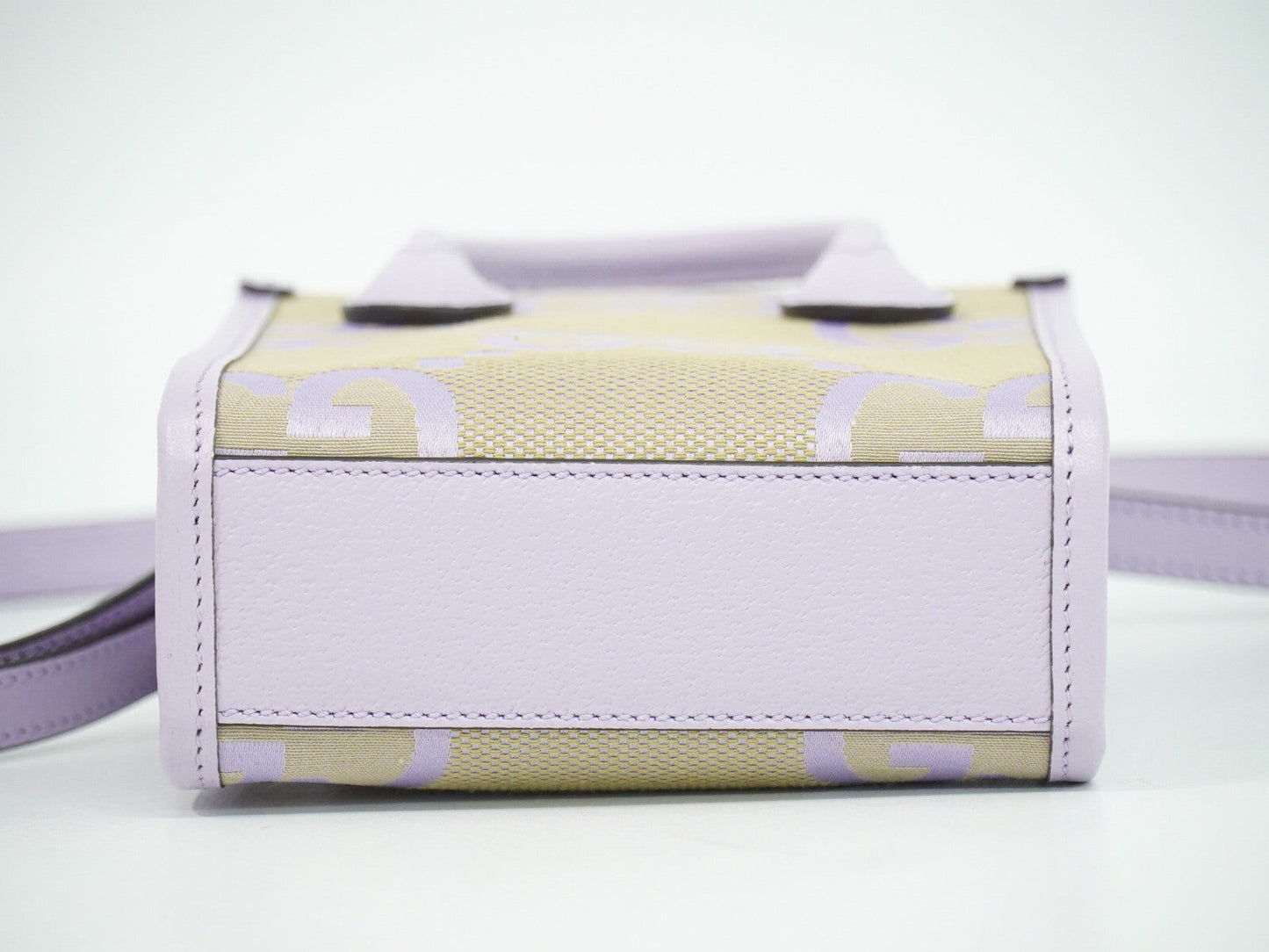 Gucci Vertical Tote Jumbo Gg Canvas Purple Canvas Bag ( )