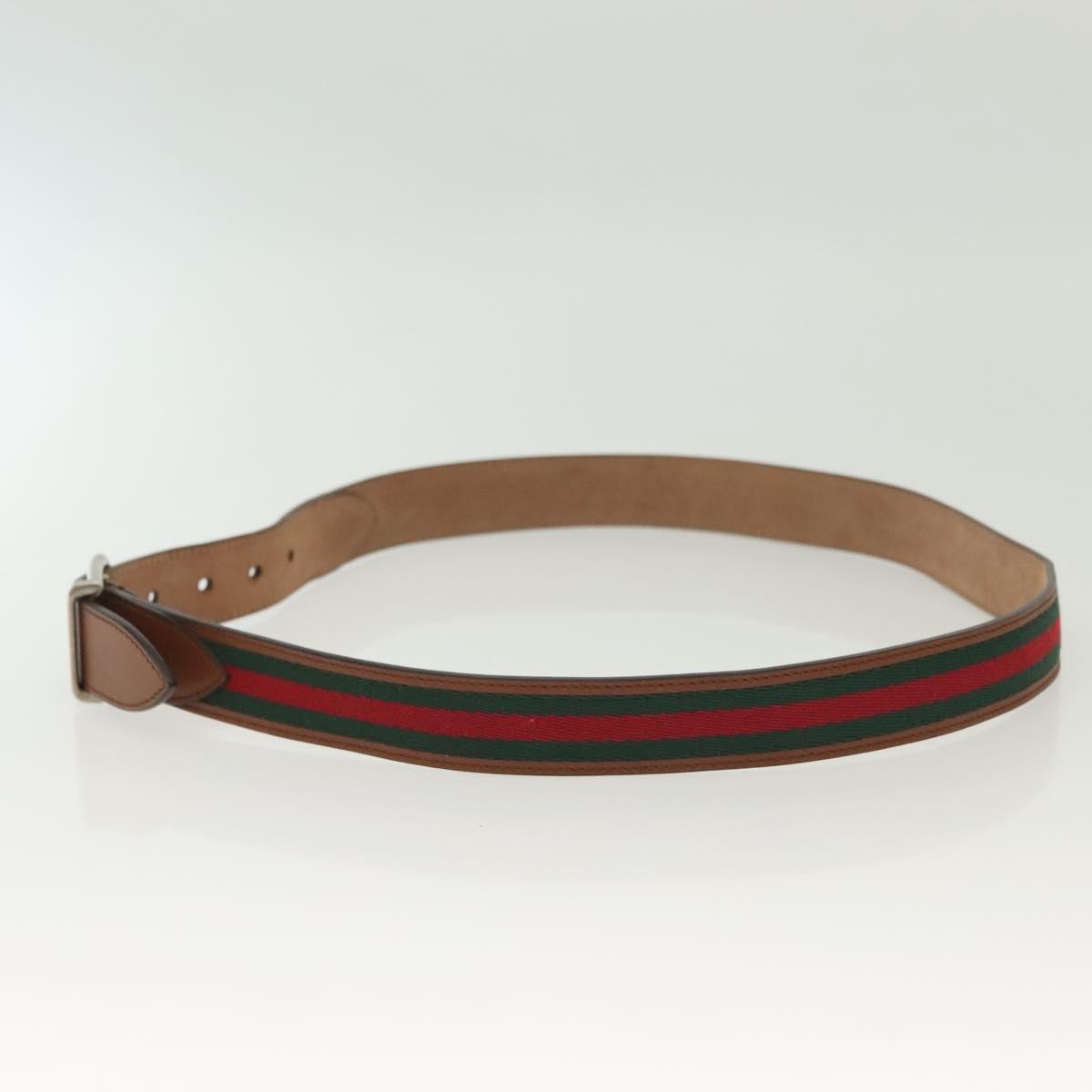 Gucci Sherry Line Belt Leather Brown Leather Belts Accessory ( )