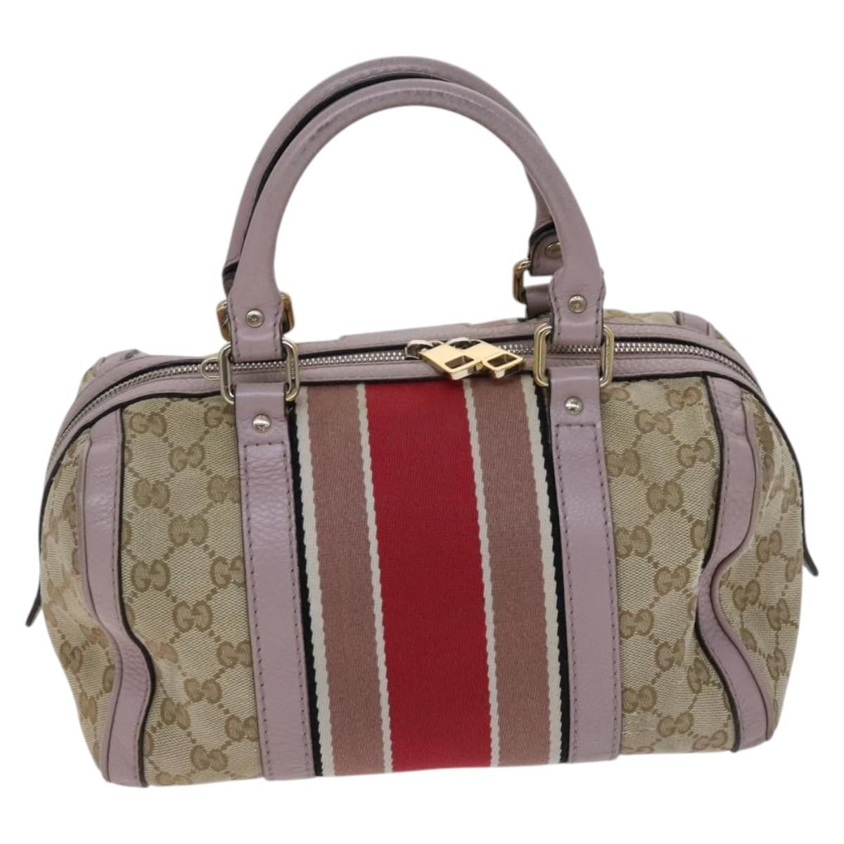 Gucci   Web Boston Bag Gg Canvas Beige Canvas Bag ( )