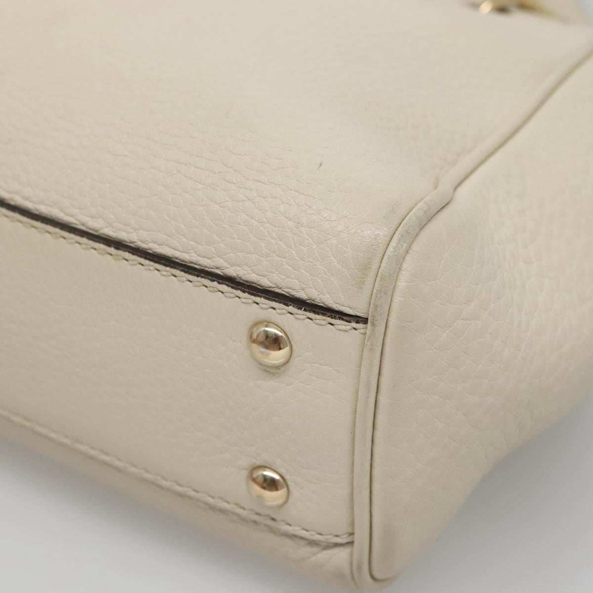 Gucci Bamboo Shopper Bag Leather White Leather Bag ( )