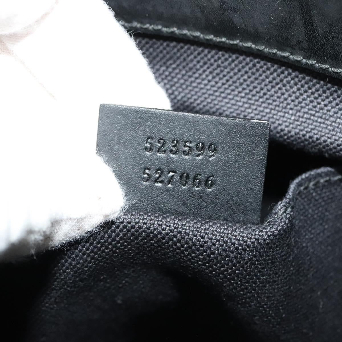 Gucci Web Strap Front Zip Messenger Bag Gg Coated Canvas Black Canvas Bag ( )