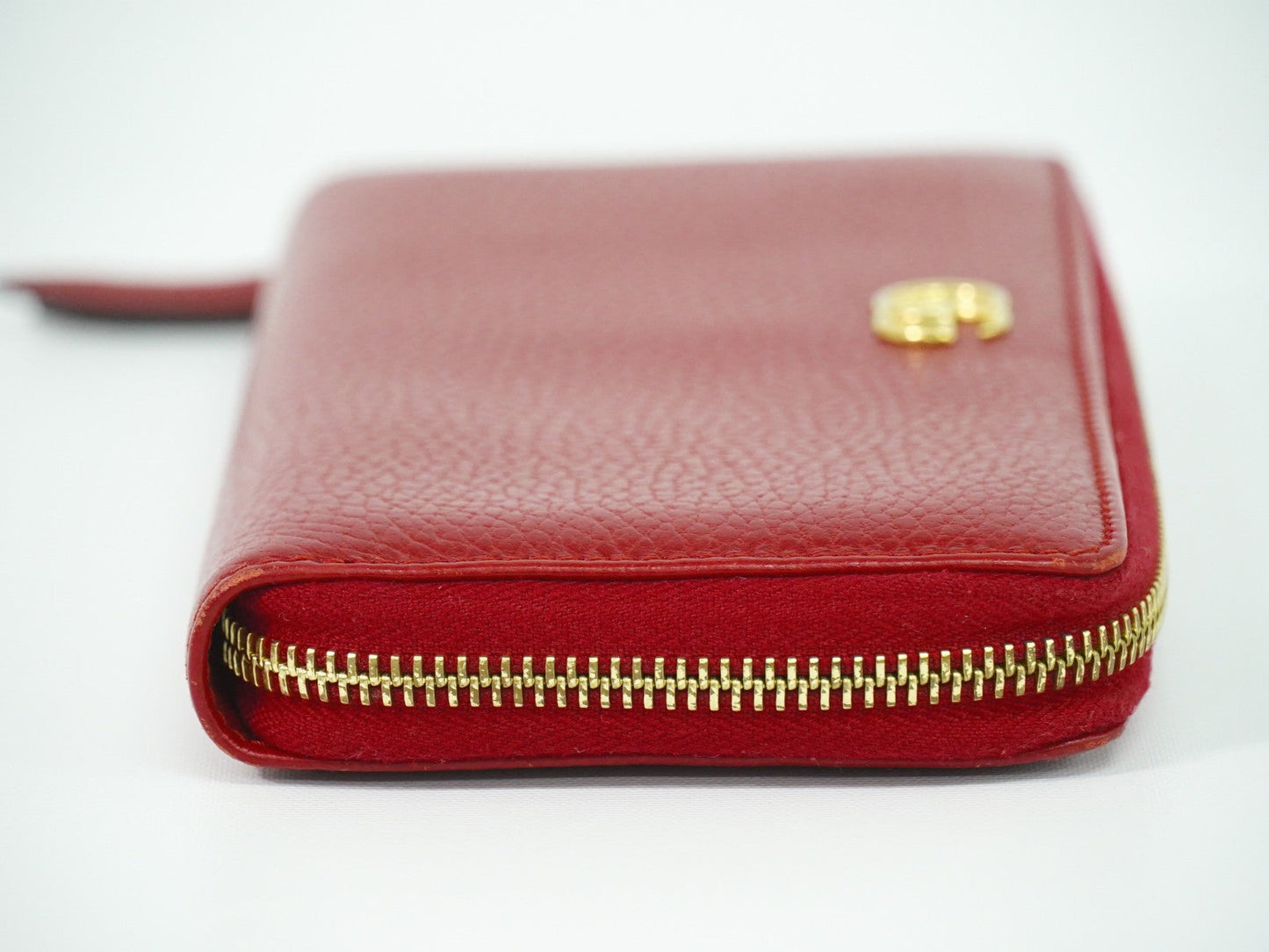 Gucci Gg Marmont Zip Around Wallet Leather Red Leather Wallets Accessory ( )