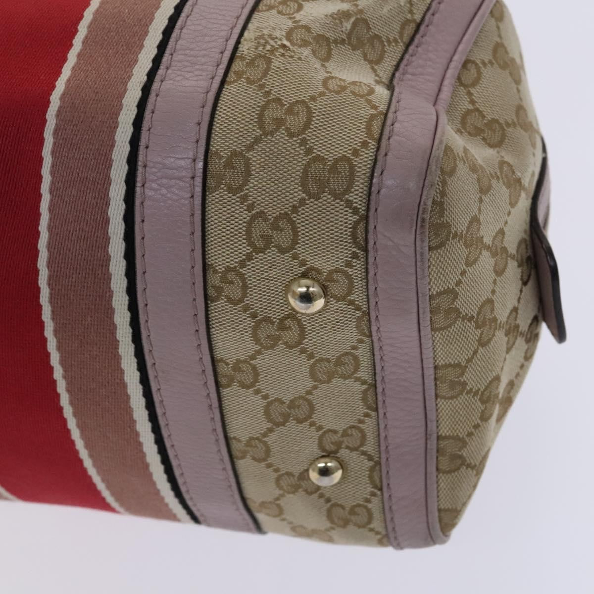 Gucci   Web Boston Bag Gg Canvas Beige Canvas Bag ( )