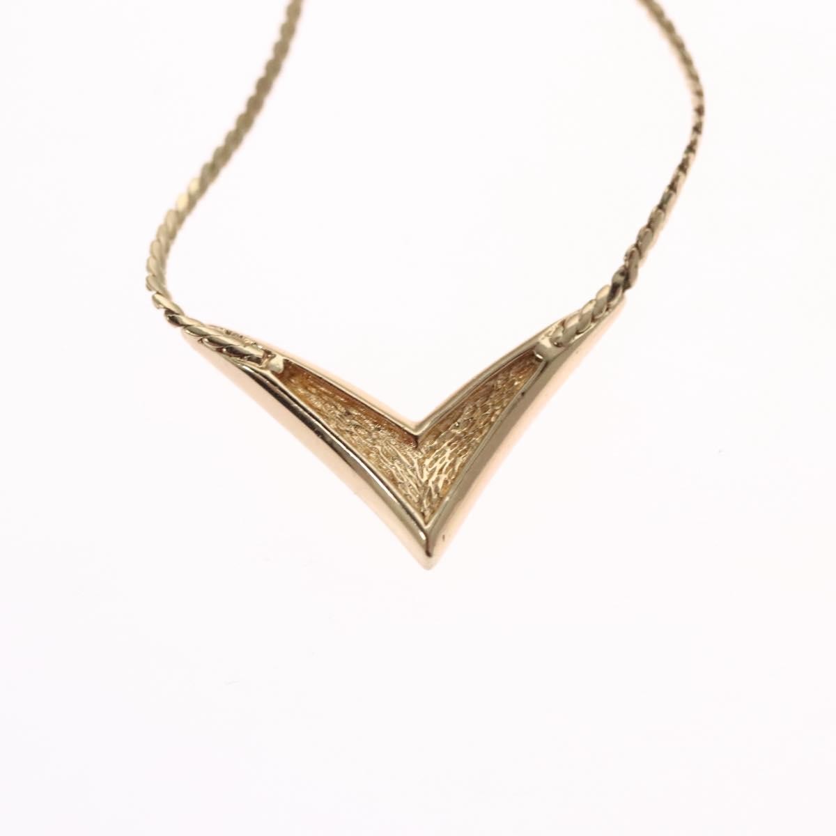 Christian Dior Collar Necklace Metal With Faux Pearls Gold Metal Jewelry ()