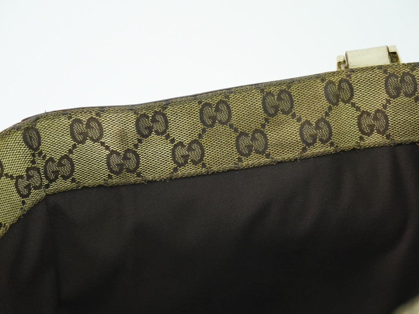 Gucci Abbey Leather With Gold Hardware Ecru Leather Tote Bag Bag ( )