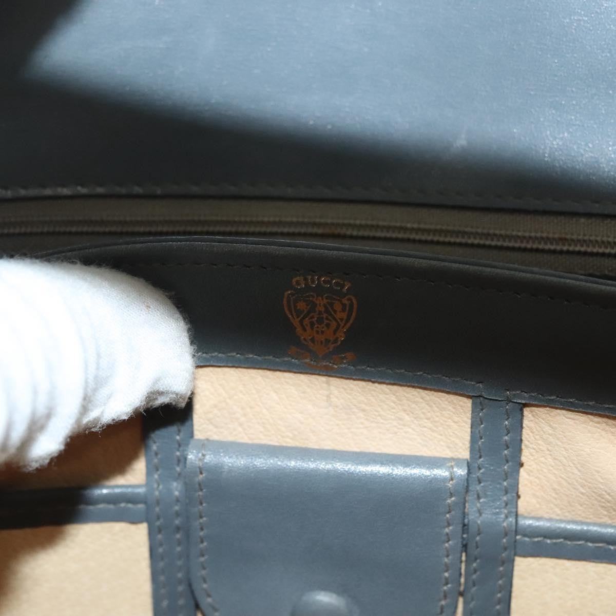 Gucci 1973 Top Handle Bag Leather Gray Leather Handbag ( )