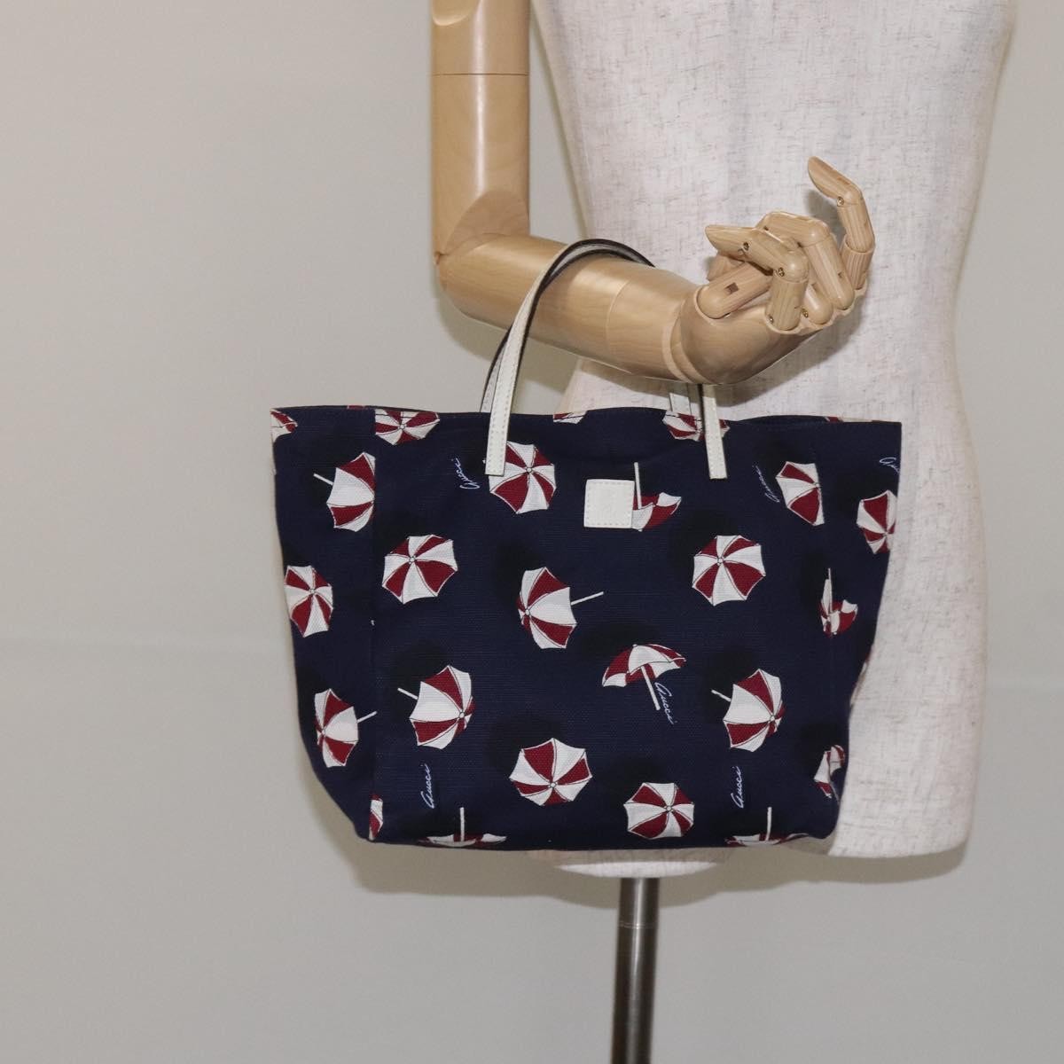 Gucci Open Tote (Outlet) Umbrella Canvas Purple Canvas Tote Bag Bag ( )