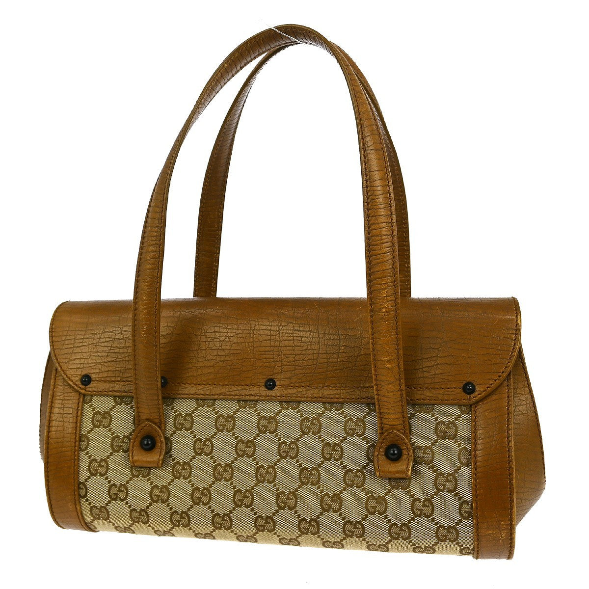 Gucci Bamboo Bullet Bag Gg Canvas Brown Canvas Shoulder Bag Bag ( )