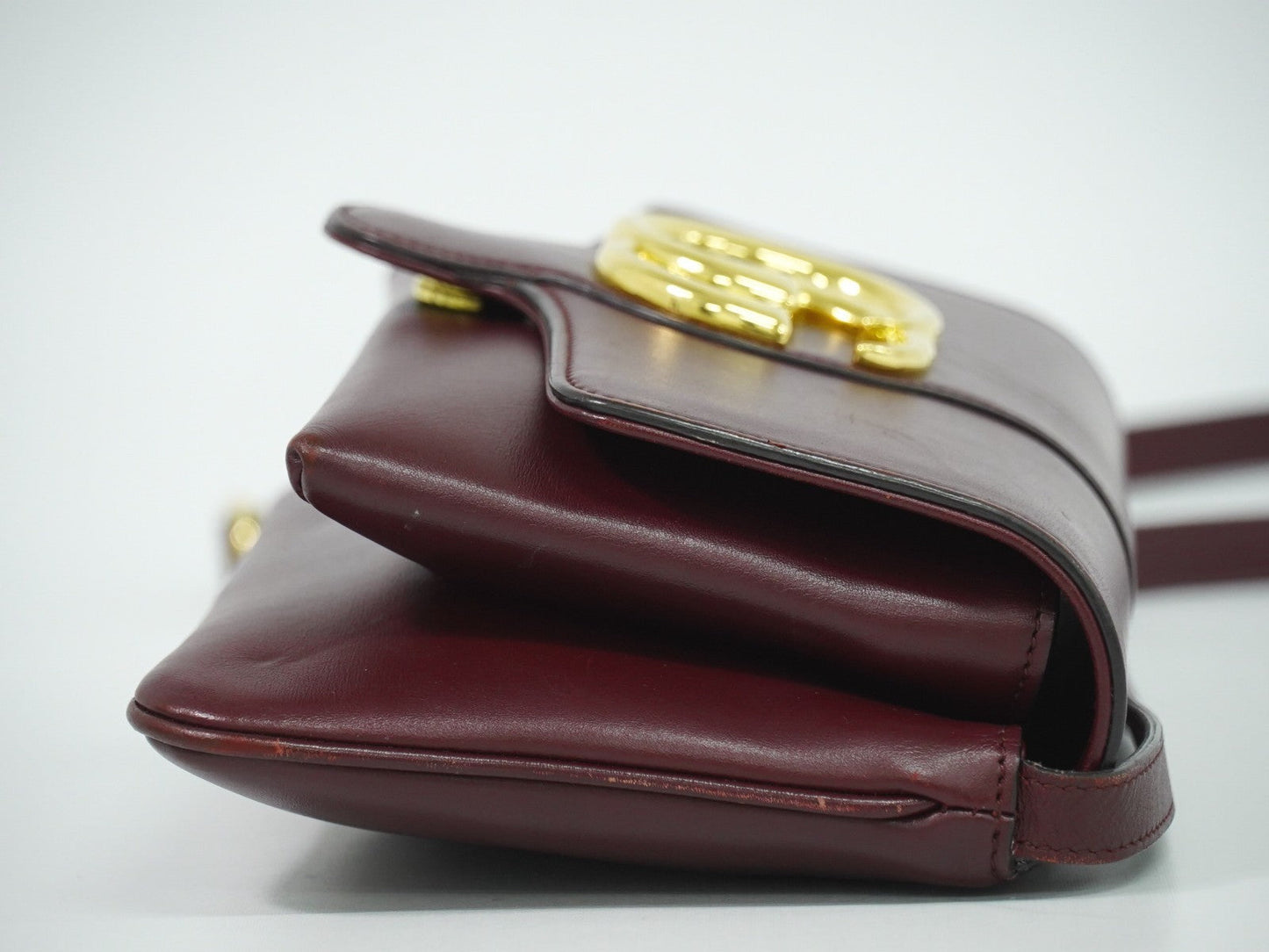 Gucci Arli Shoulder Bag Leather Burgundy Leather Bag ( )