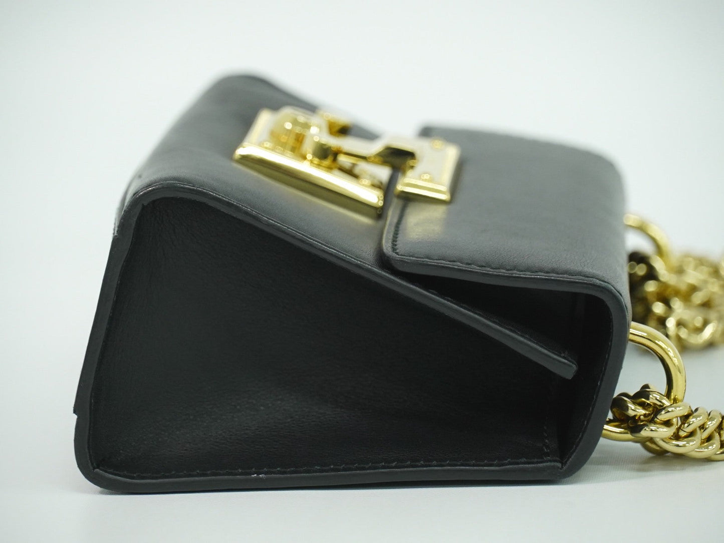 Gucci Padlock Shoulder Bag Leather Black Leather Shoulder Bag Bag ( )