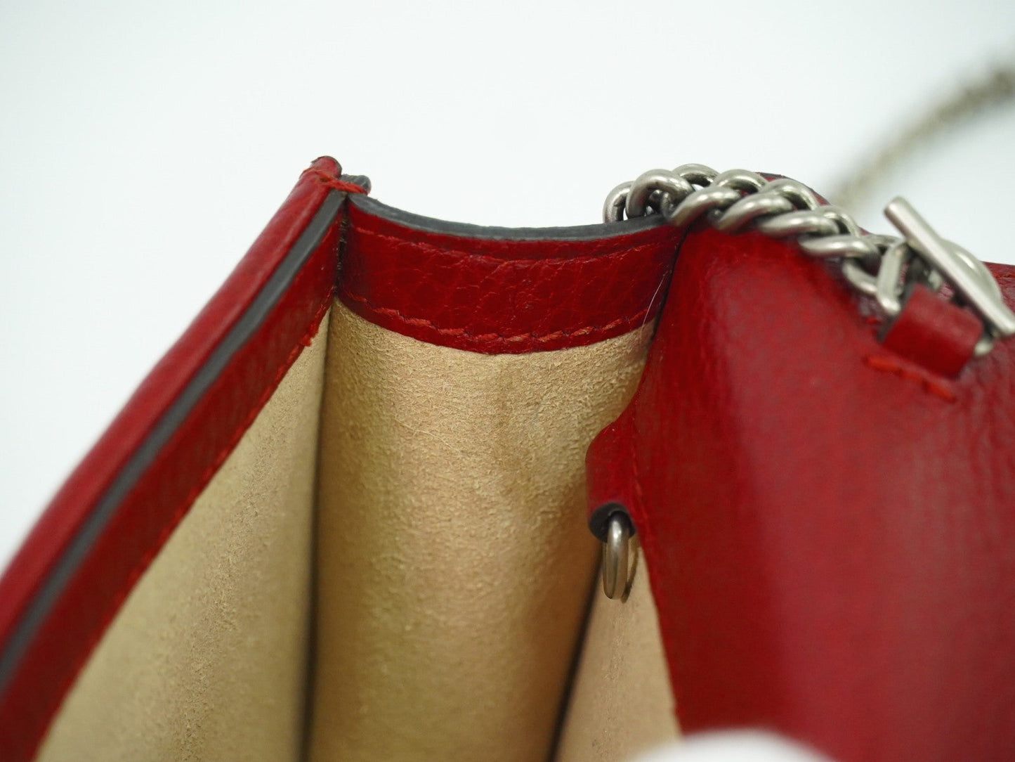 Gucci Dionysus Bag Leather Red Leather Crossbody Bag Bag ( )