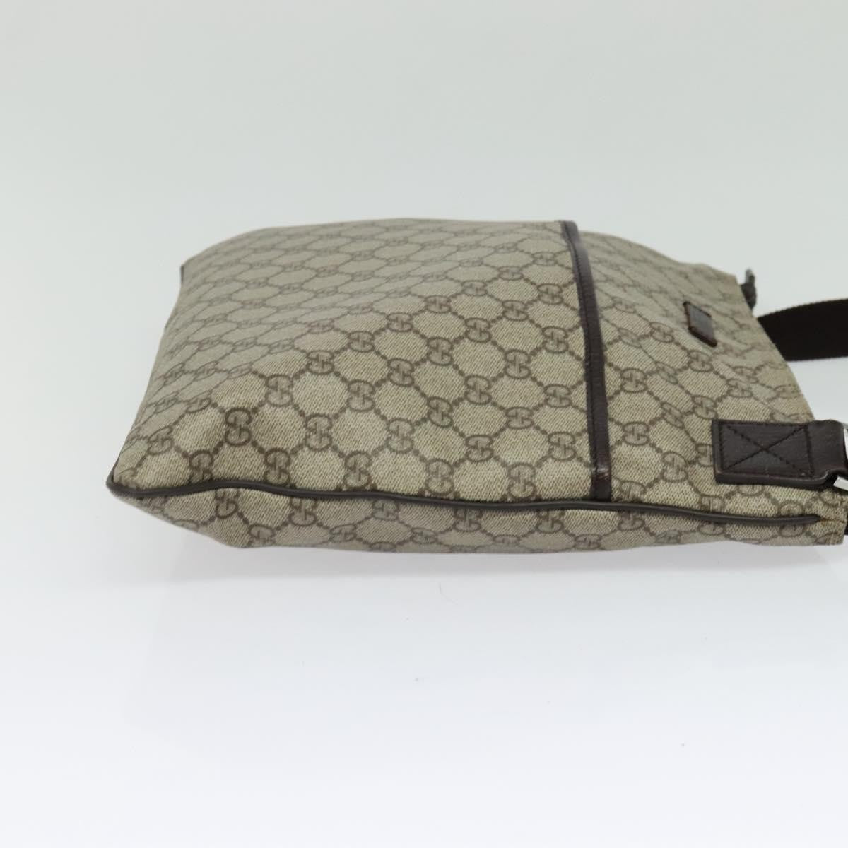 Gucci Zip Top Messenger Bag Gg Coated Canvas Beige Canvas Shoulder Bag Bag ( )