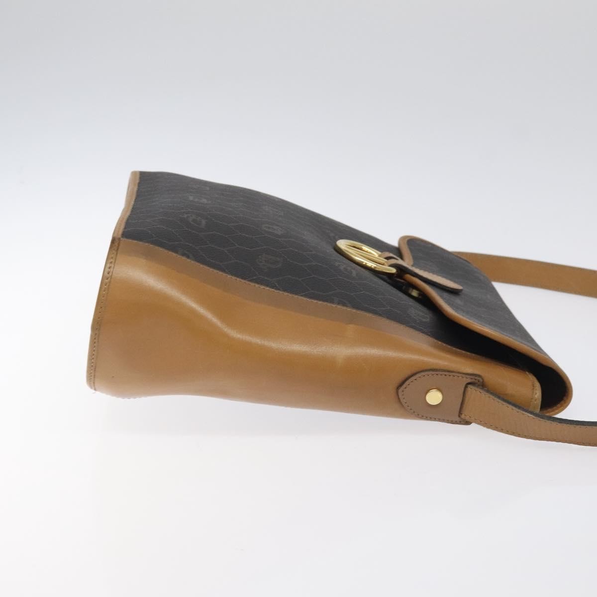 Christian Dior   Honeycomb Flap Crossbody Bag Canvas And Leather Black Canvas Bag ()