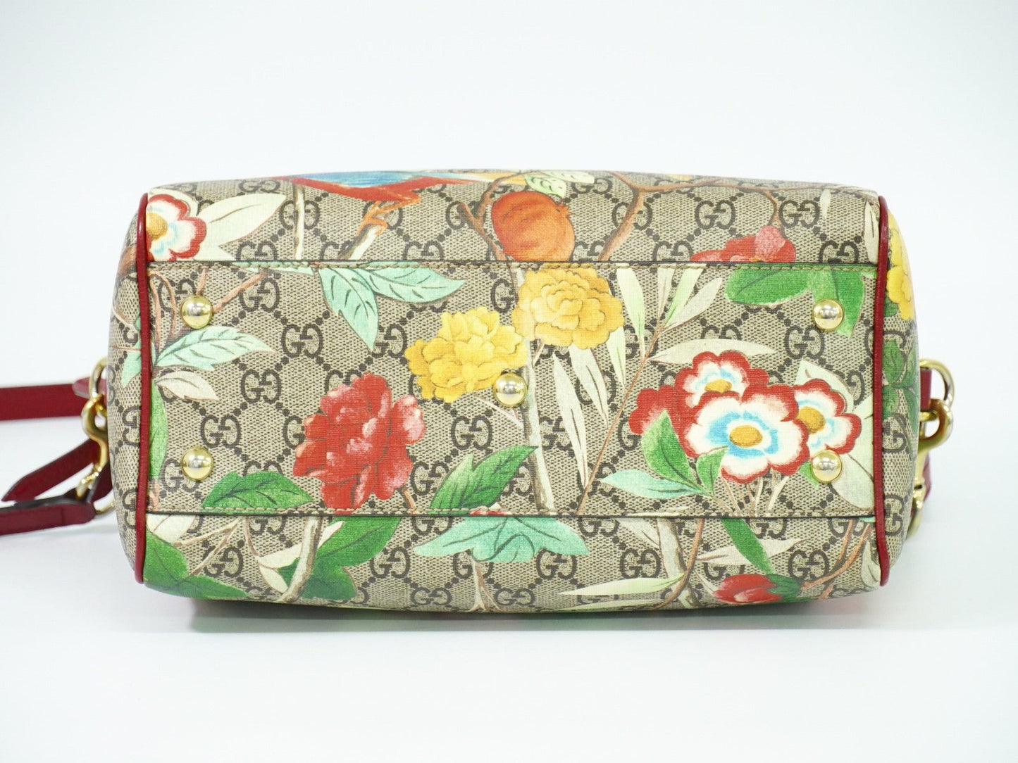 Gucci Convertible Boston Bag Tian Print Gg Coated Canvas Multicolour Canvas Handbag ( )