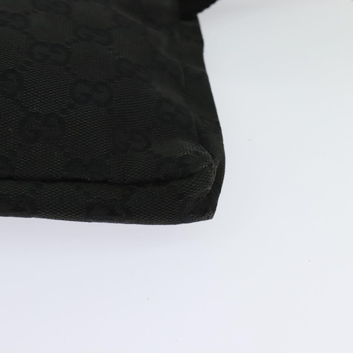 Gucci   Double Belt Bag Gg Canvas With Leather Black Canvas Bag ( )