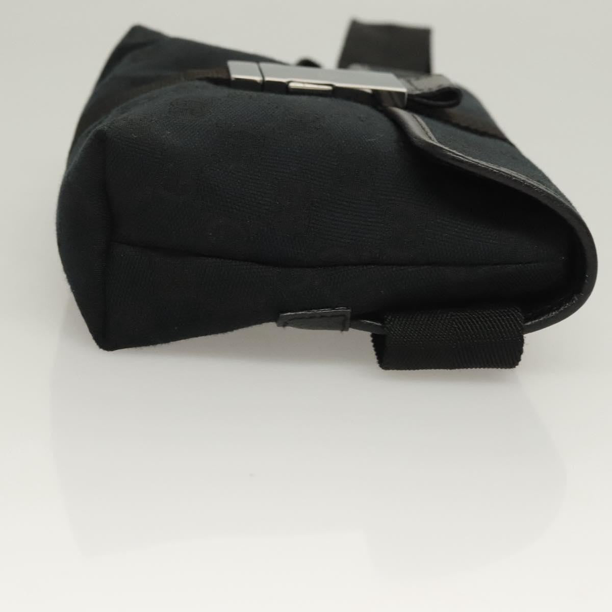 Gucci Buckle Belt Bag Gg Canvas Black Canvas Bag ( )