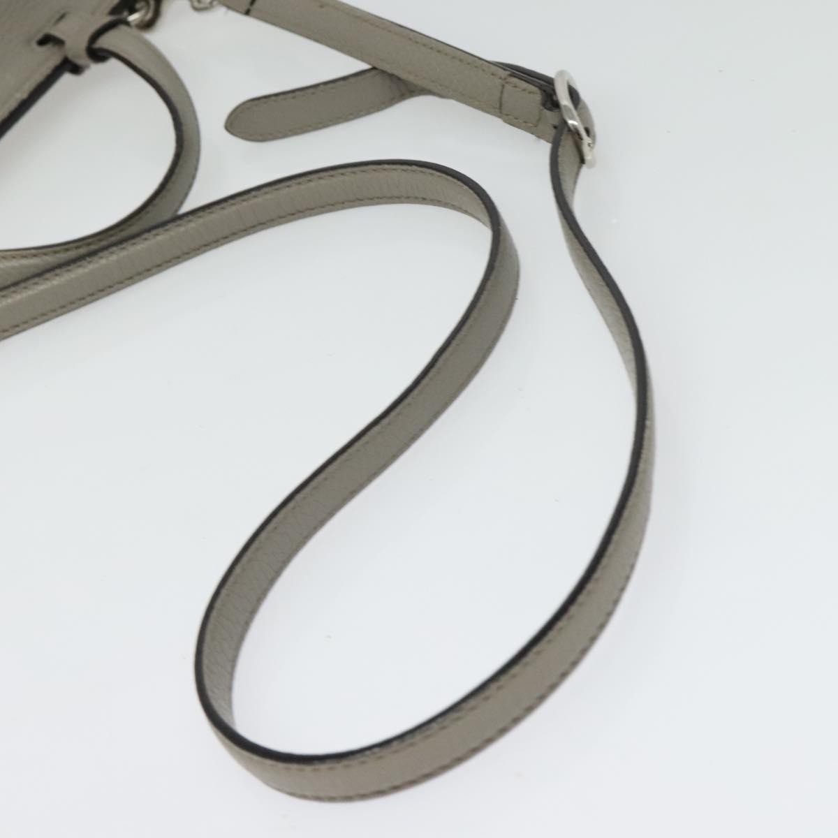 Gucci Bamboo Daily Top Handle Bag Leather Gray Leather Bag ( )