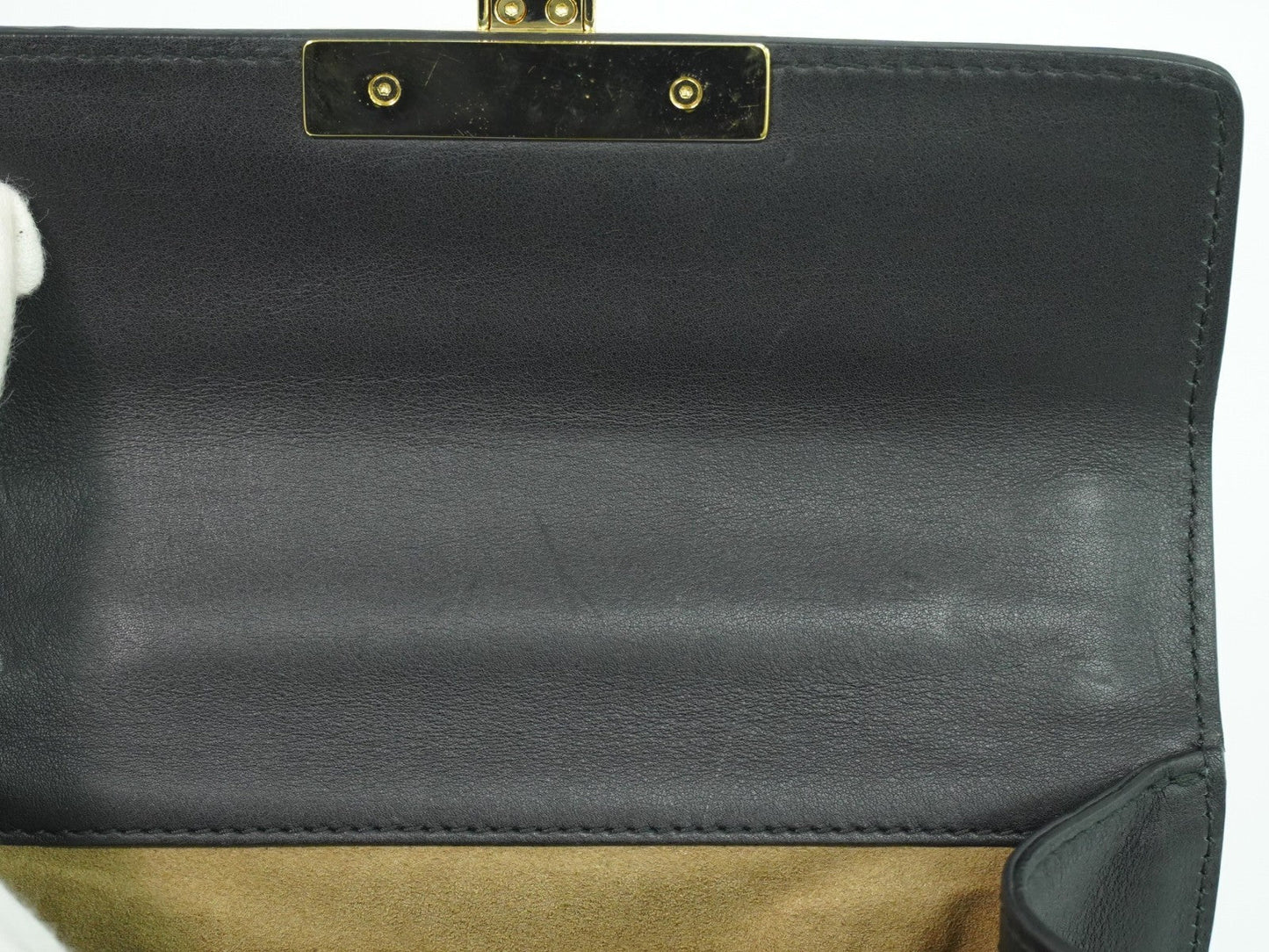 Gucci Padlock Shoulder Bag Leather Black Leather Shoulder Bag Bag ( )