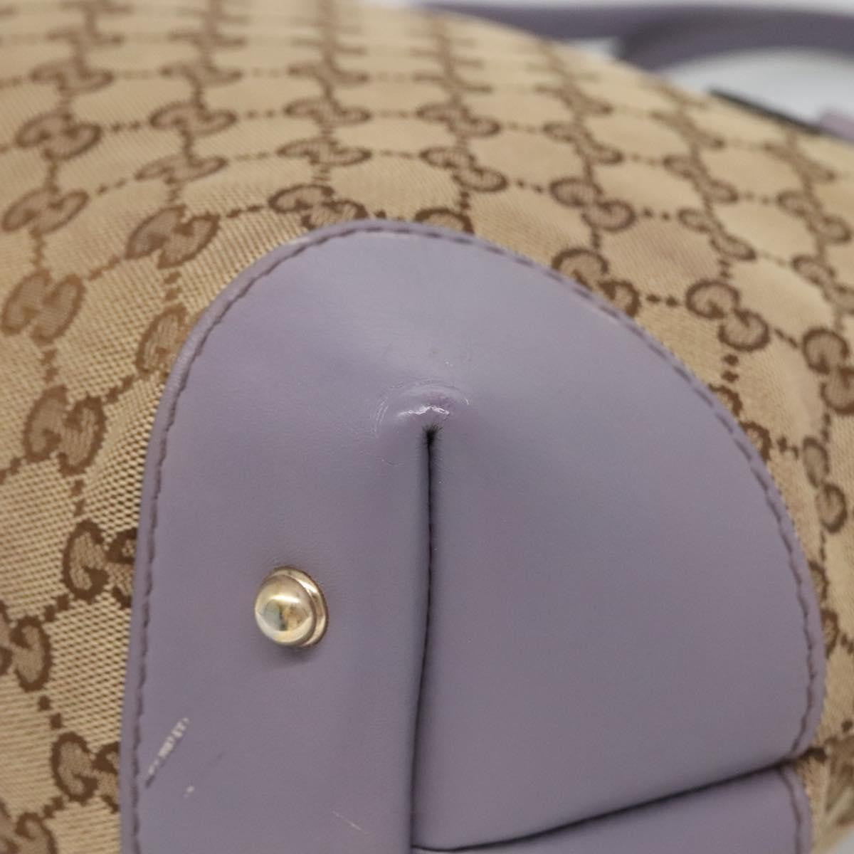 Gucci Convertible Belted Tote Gg Canvas With Leather Beige Canvas Tote Bag Bag ( )