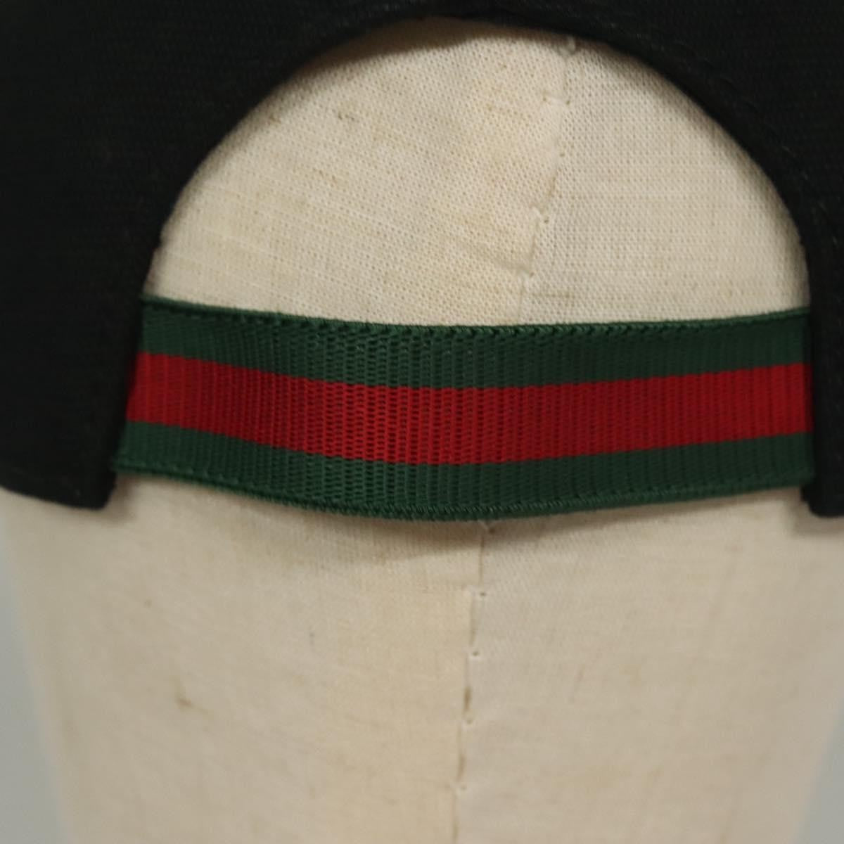 Gucci Interlocking G Web Baseball Cap Canvas Black Canvas Head Accessory Accessory ( )