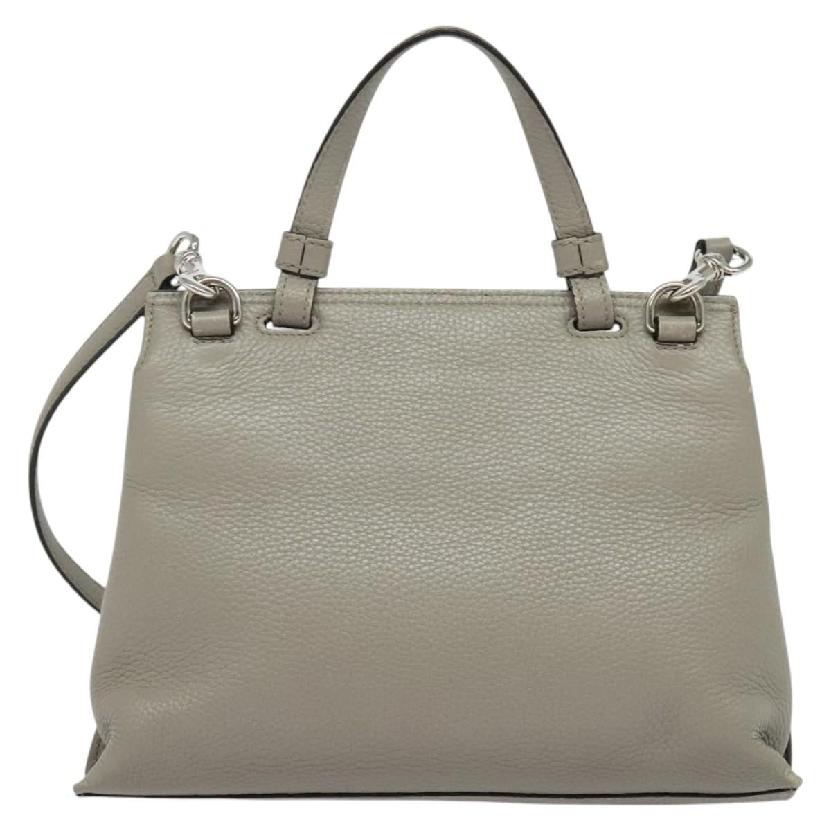 Gucci Bamboo Daily Top Handle Bag Leather Gray Leather Bag ( )