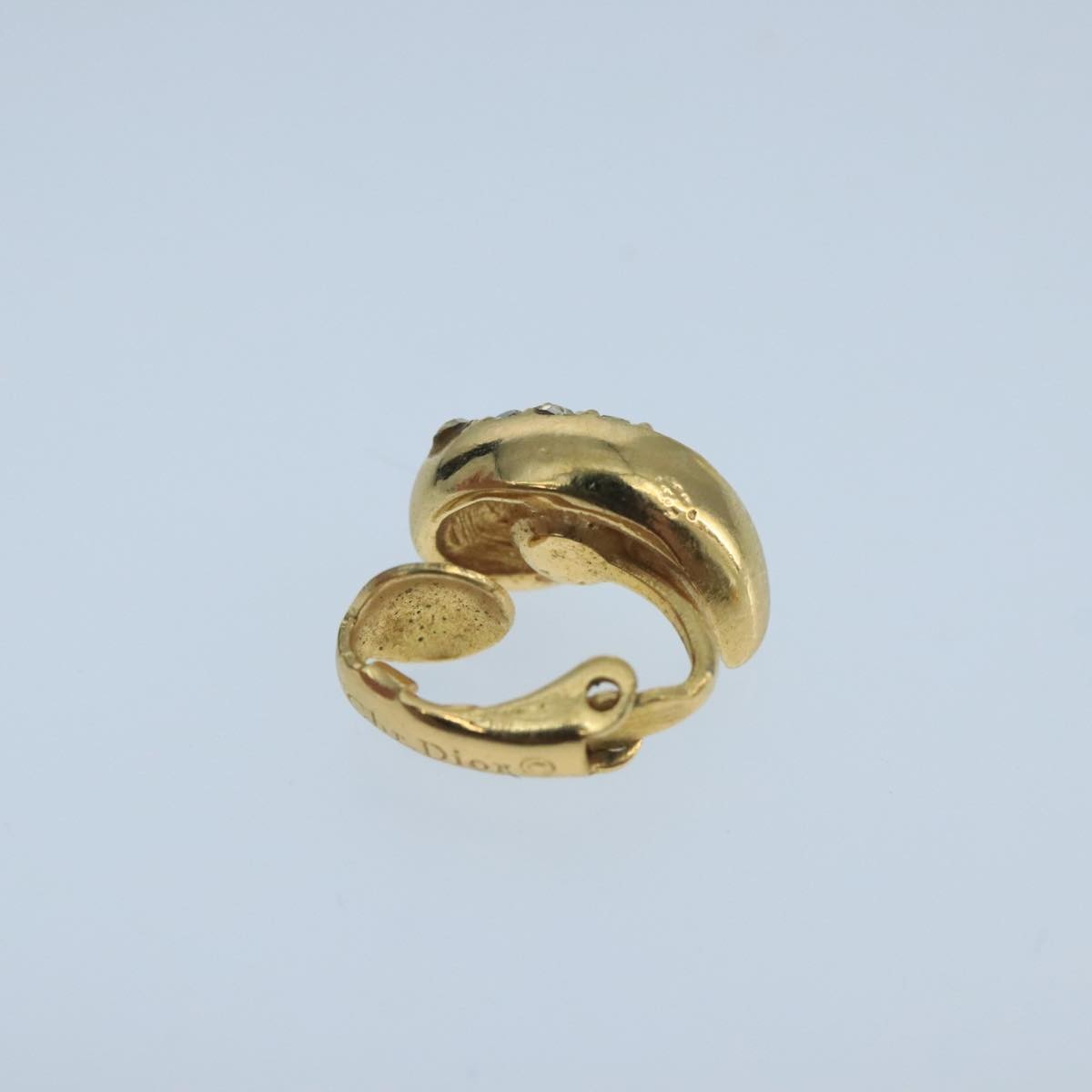 Christian Dior Cd Tribales Drop Clip On Earrings Metal With Faux Pearls Gold Metal Earrings Jewelry ()