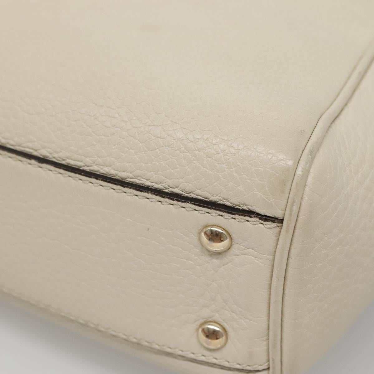 Gucci Bamboo Shopper Bag Leather White Leather Bag ( )