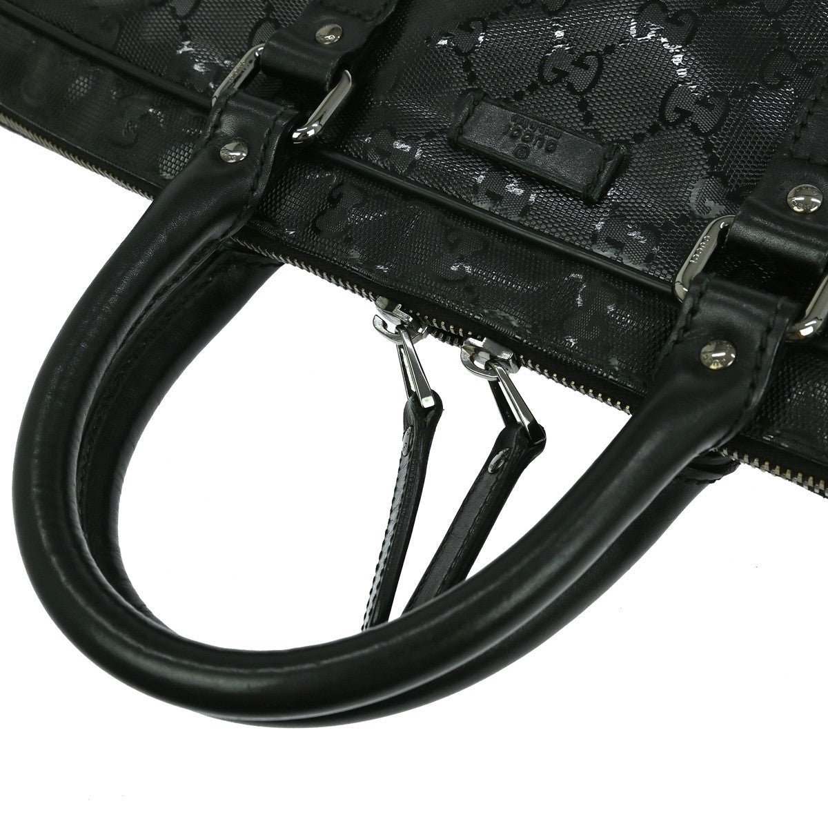 Gucci Convertible Briefcase Gg Imprime Black Canvas Travel Bag Bag ( )