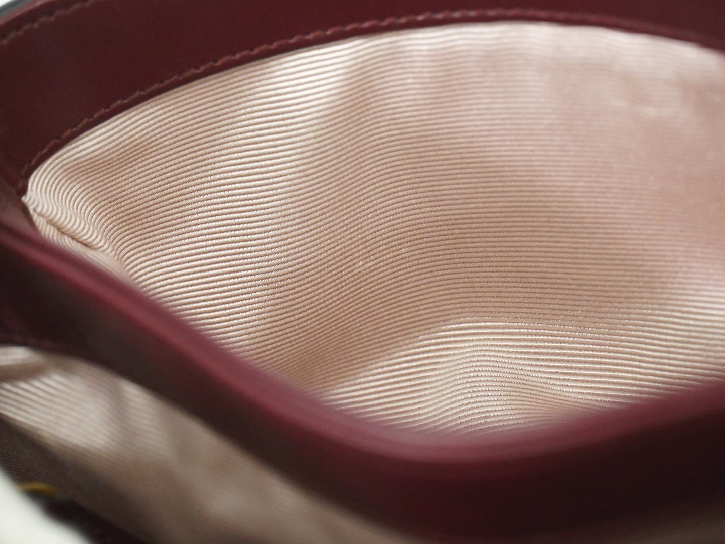 Gucci Arli Shoulder Bag Leather Burgundy Leather Bag ( )