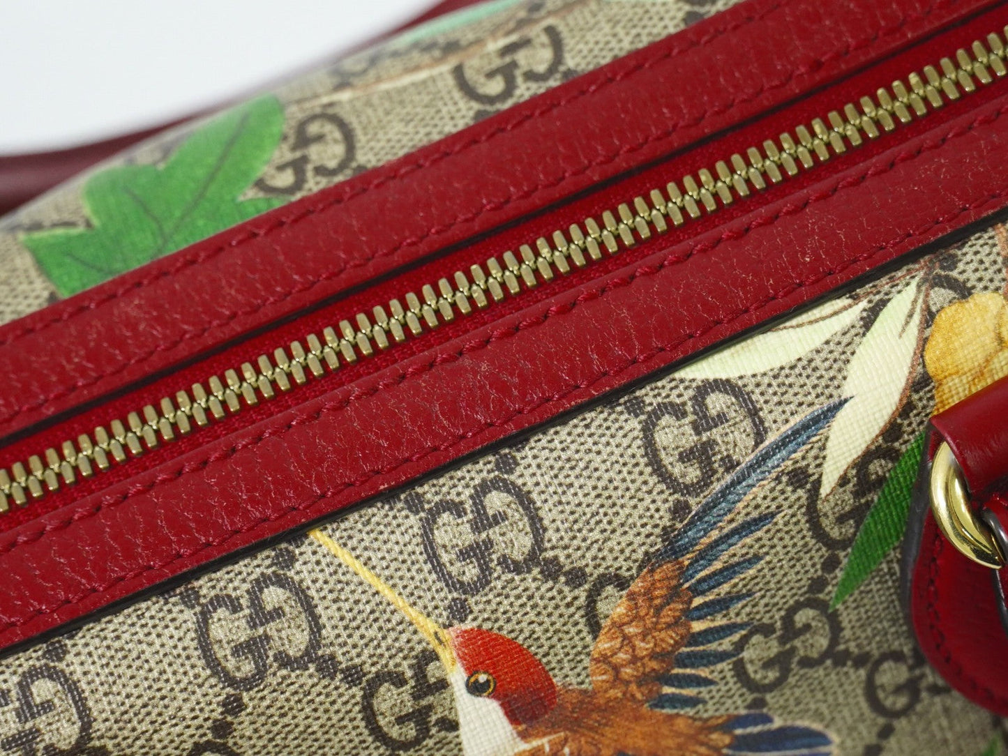 Gucci Convertible Boston Bag Tian Print Gg Coated Canvas Multicolour Canvas Handbag ( )