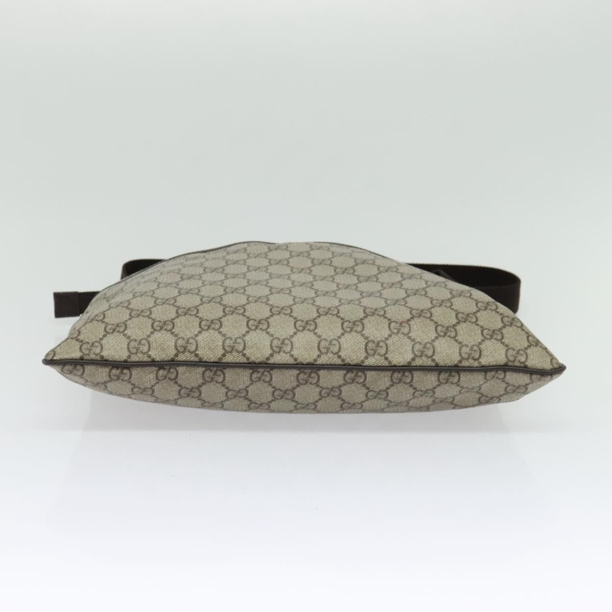 Gucci Zip Top Messenger Bag Gg Coated Canvas Beige Canvas Shoulder Bag Bag ( )