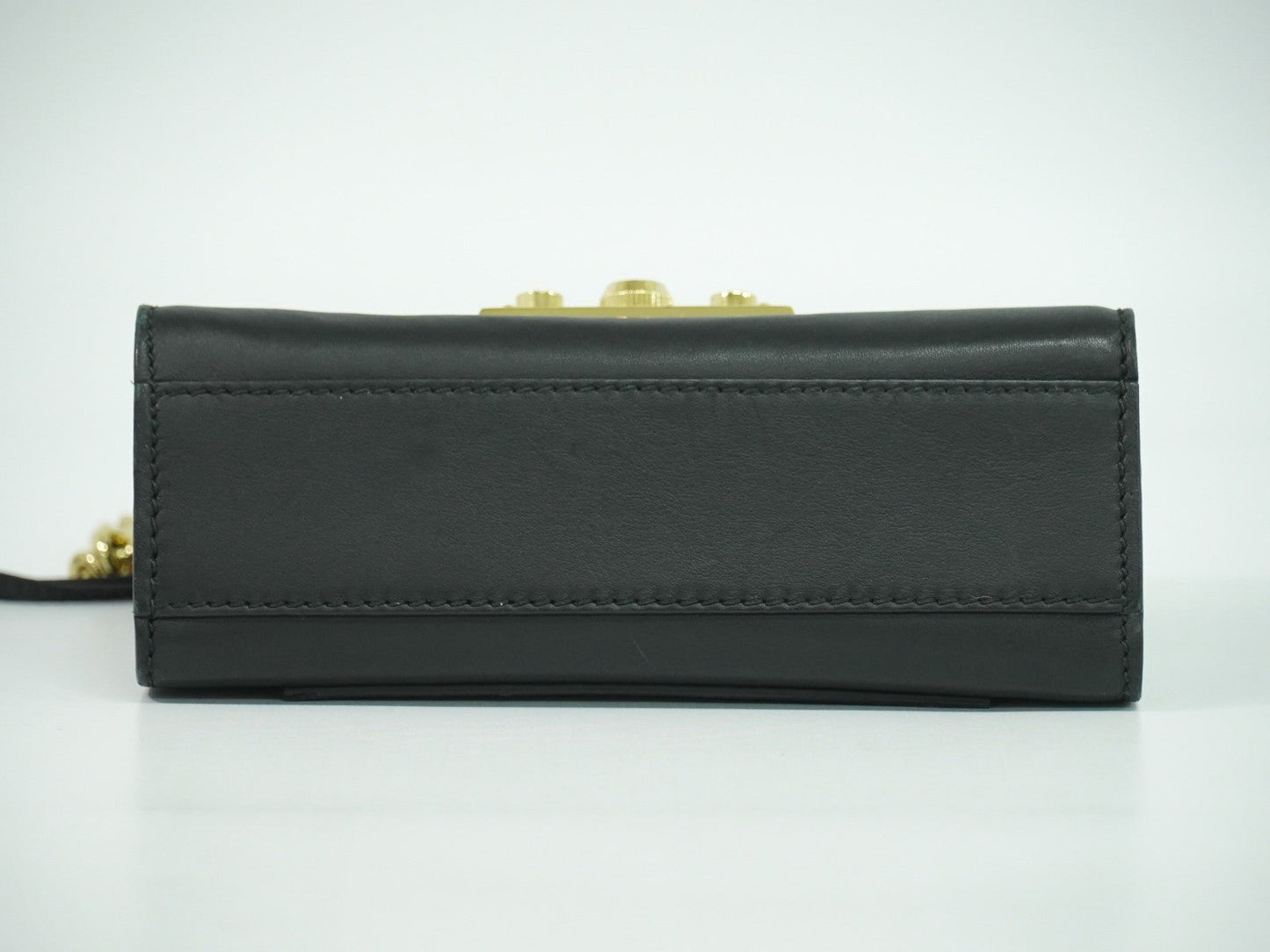 Gucci Padlock Shoulder Bag Leather Black Leather Shoulder Bag Bag ( )