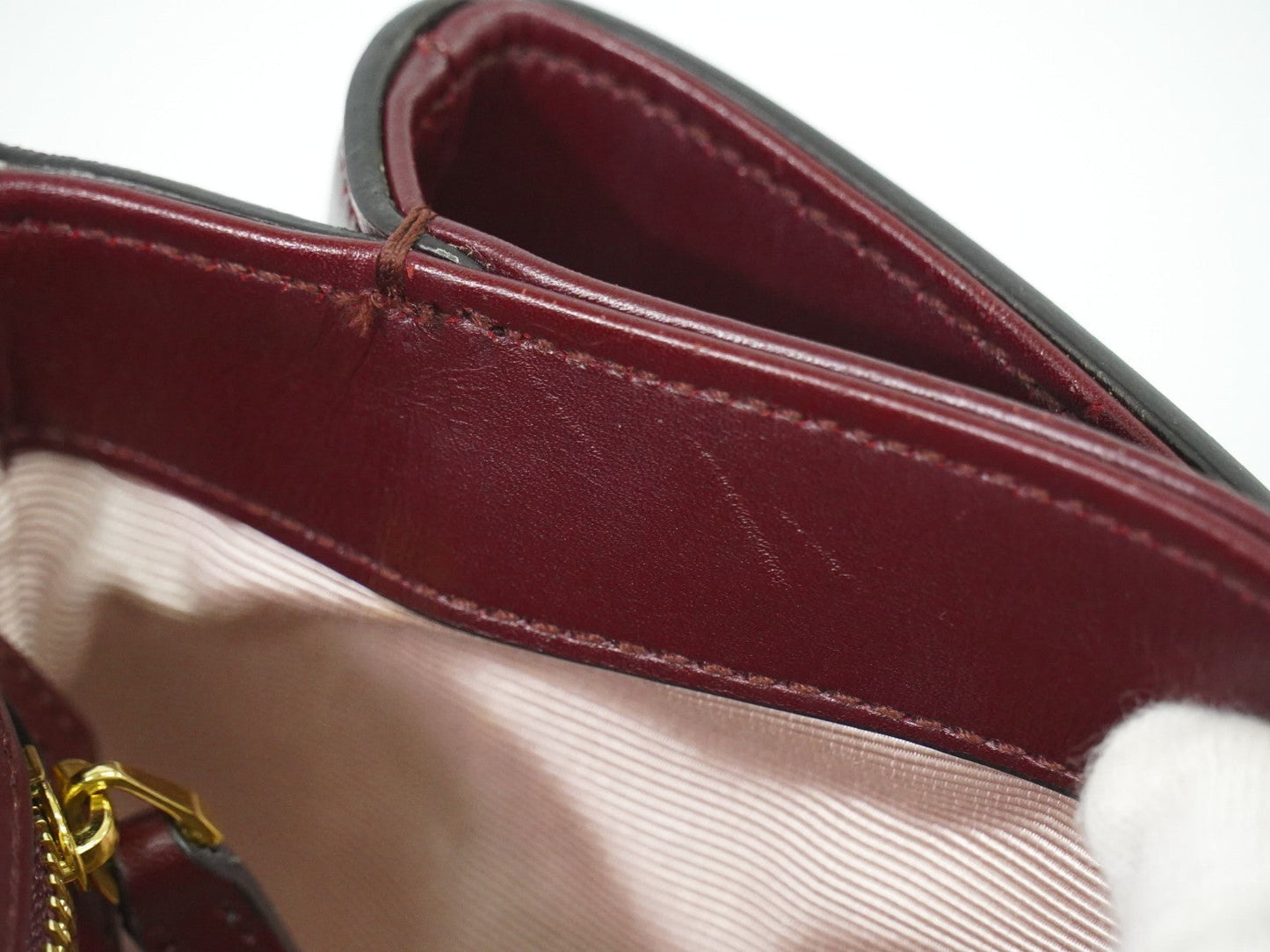Gucci Arli Shoulder Bag Leather Burgundy Leather Bag ( )