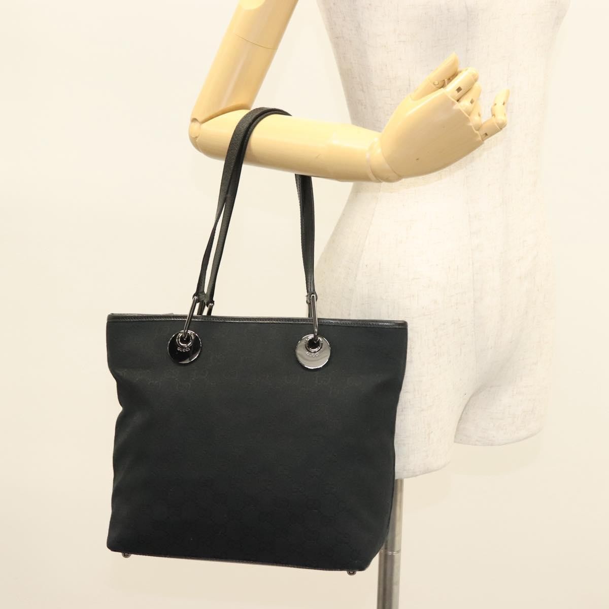 Gucci Eclipse Tote Gg Canvas Black Canvas Tote Bag Bag ( )