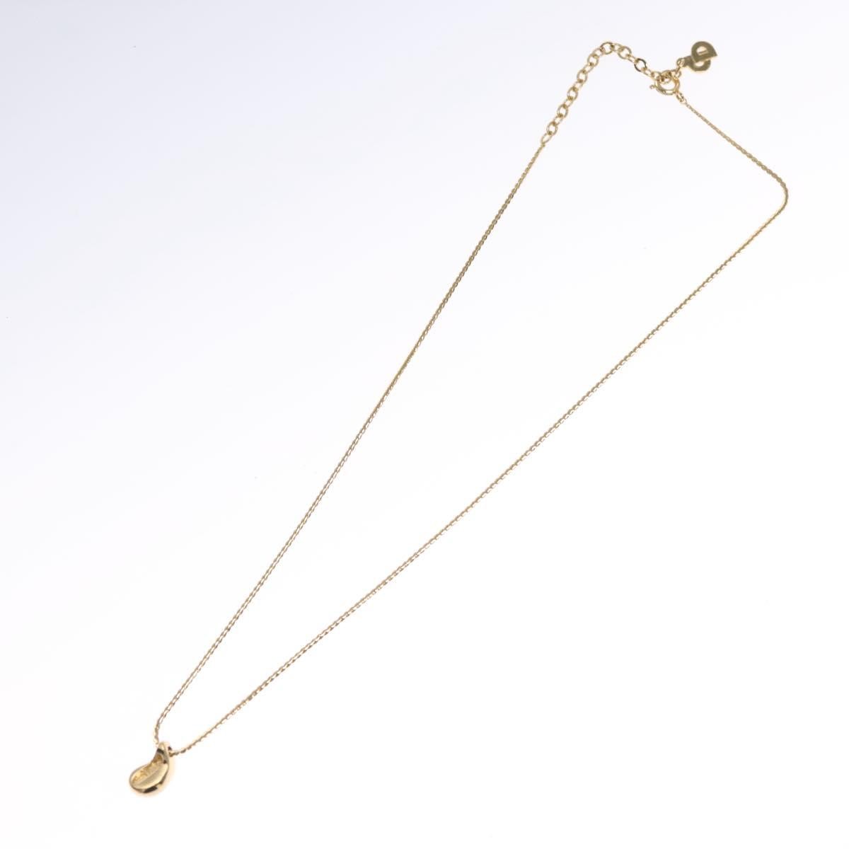 Christian Dior Cd Pendant Necklace Gold-Plated Gold Metal Jewelry ()