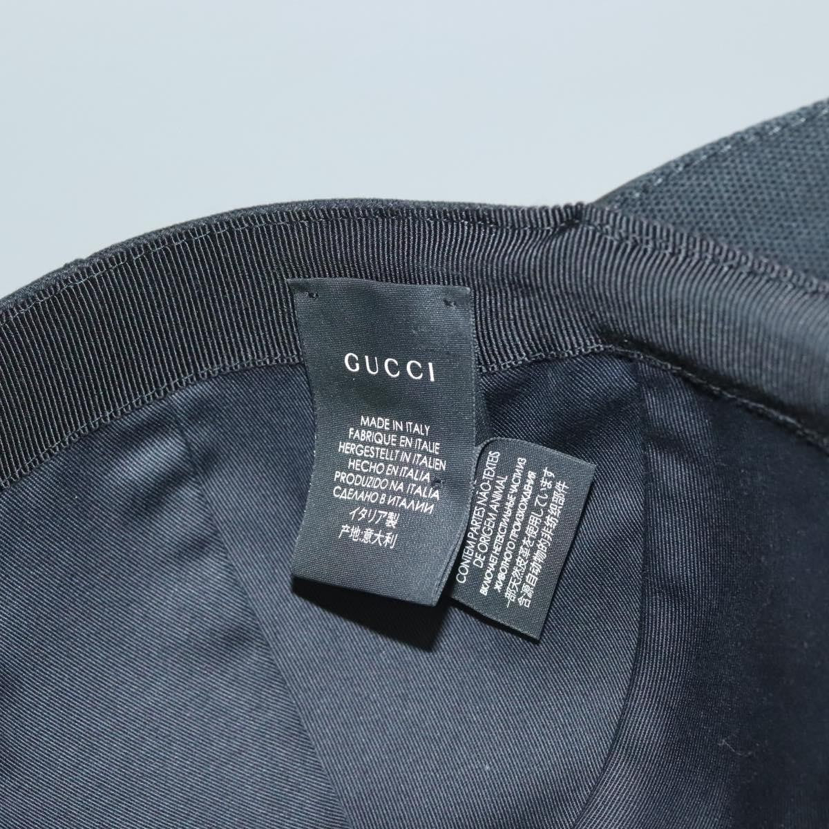 Gucci Interlocking G Web Baseball Cap Canvas Black Canvas Head Accessory Accessory ( )