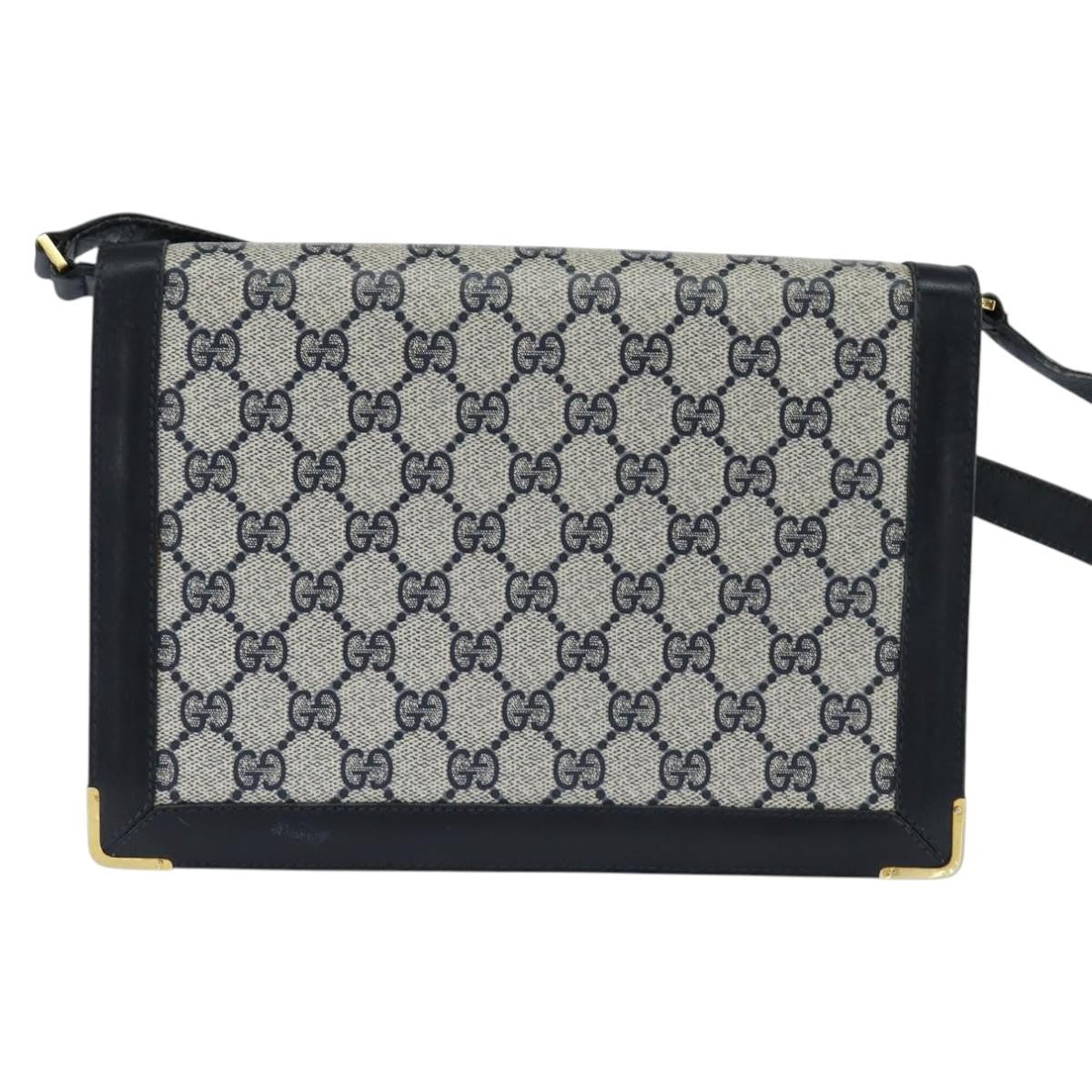 Gucci Gg Supreme Messenger Bag Gg Canvas Navy Pvc Shoulder Bag Bag ( )