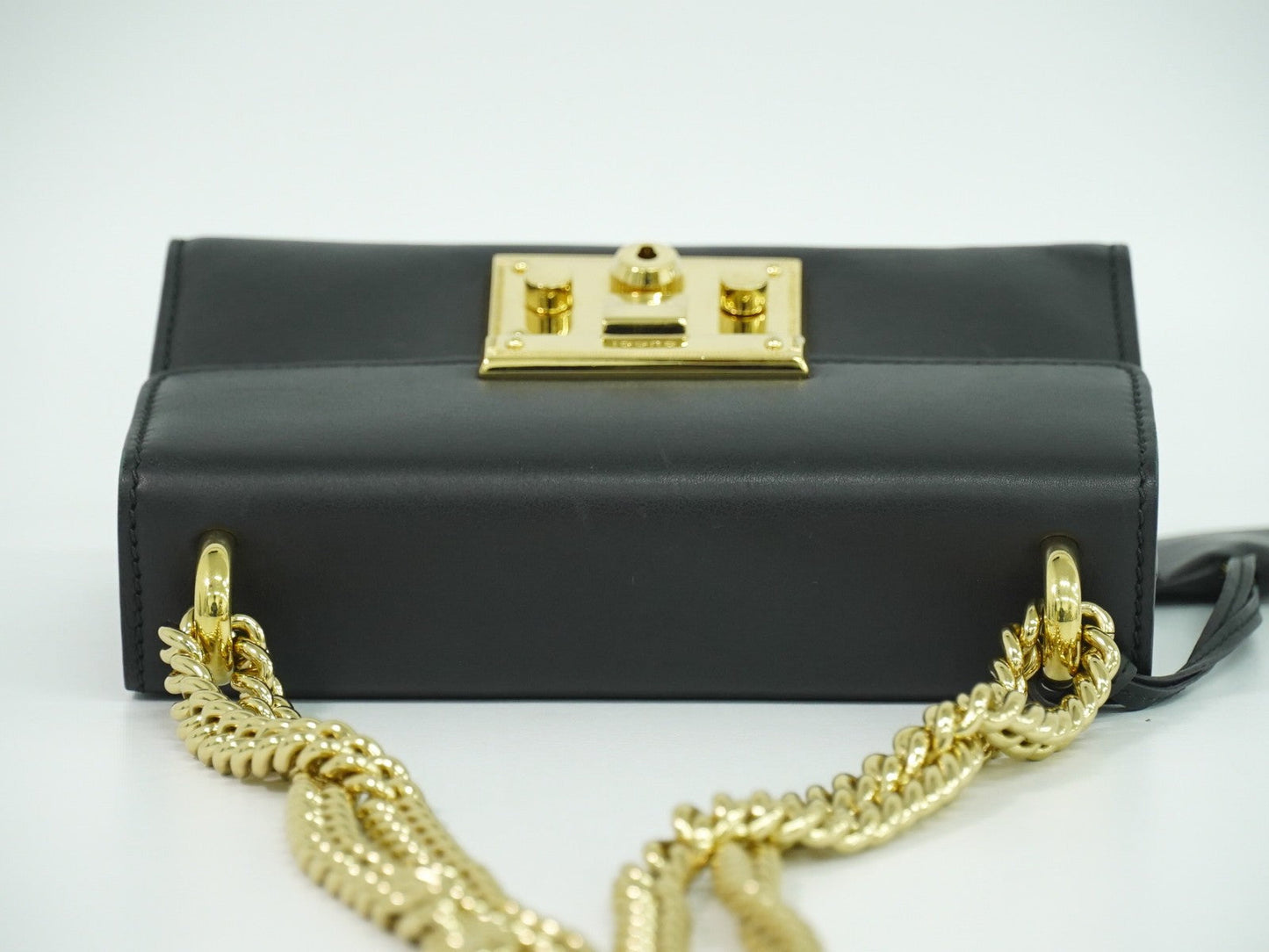 Gucci Padlock Shoulder Bag Leather Black Leather Shoulder Bag Bag ( )