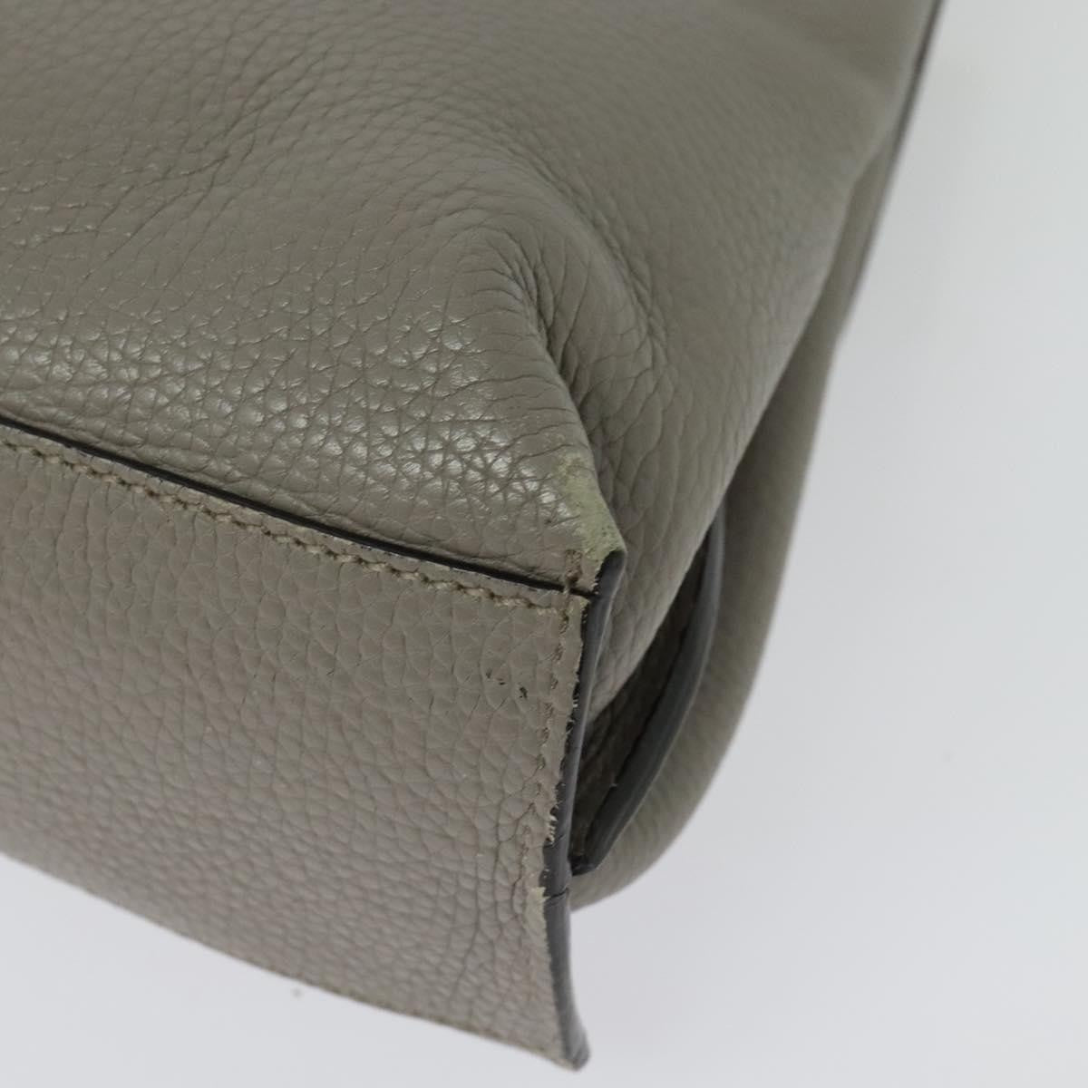 Gucci Bamboo Daily Top Handle Bag Leather Gray Leather Bag ( )