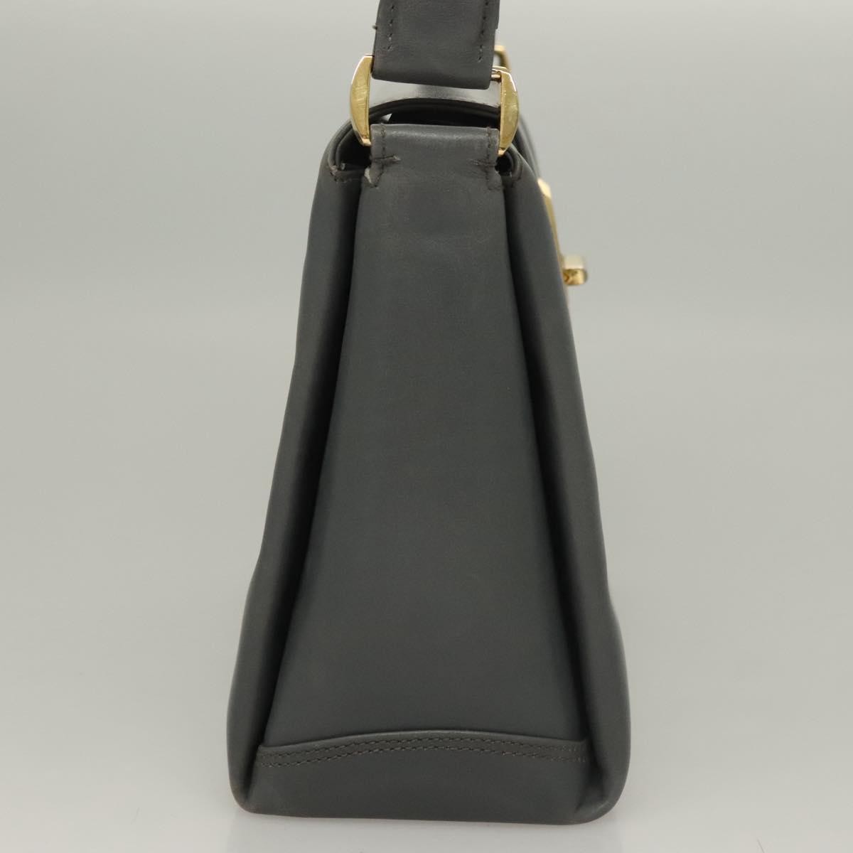 Gucci 1973 Top Handle Bag Leather Gray Leather Handbag ( )