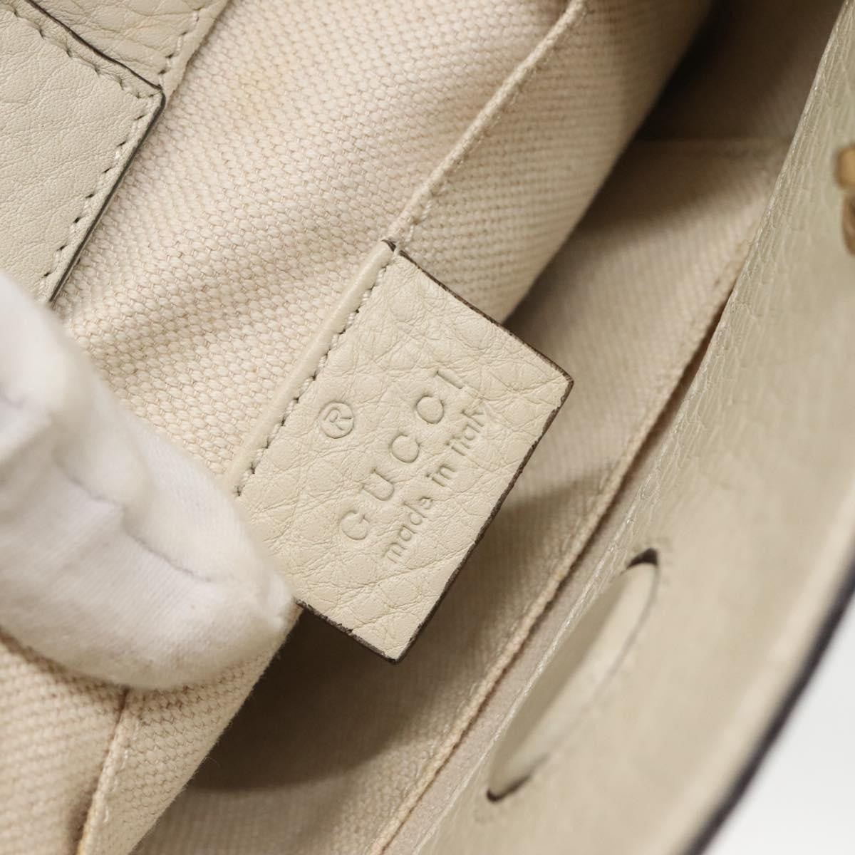 Gucci Bamboo Shopper Bag Leather White Leather Bag ( )