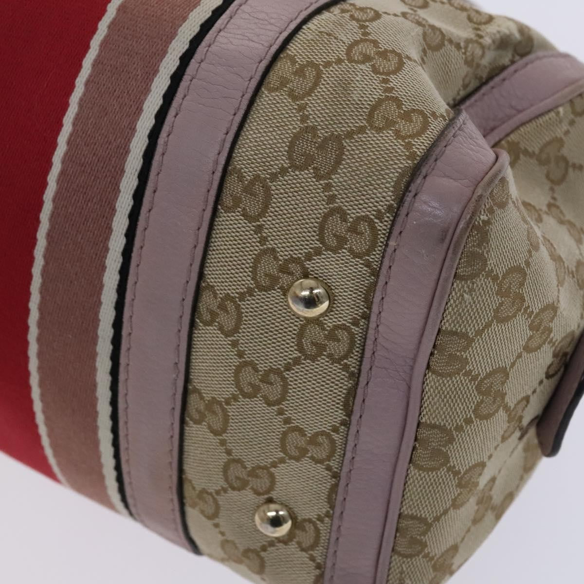 Gucci   Web Boston Bag Gg Canvas Beige Canvas Bag ( )