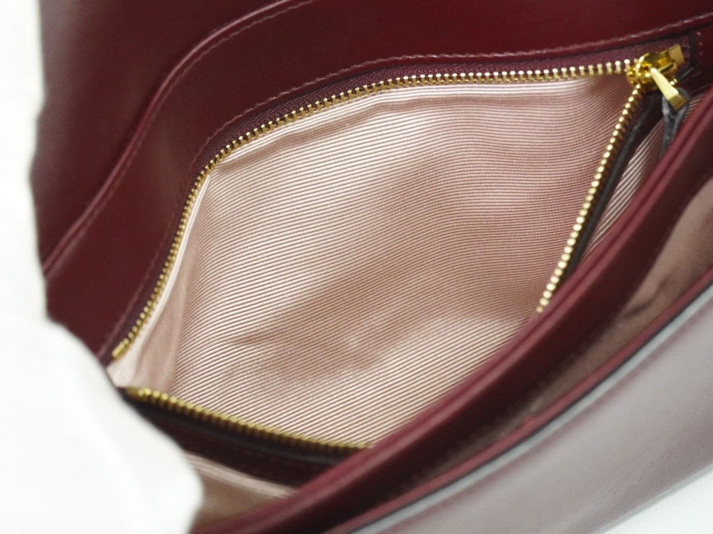 Gucci Arli Shoulder Bag Leather Burgundy Leather Bag ( )