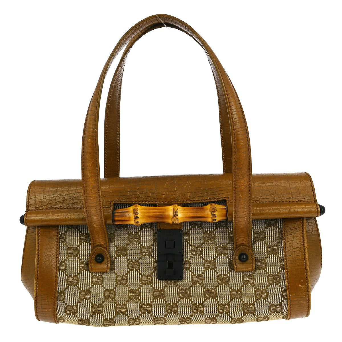 Gucci Bamboo Bullet Bag Gg Canvas Brown Canvas Shoulder Bag Bag ( )