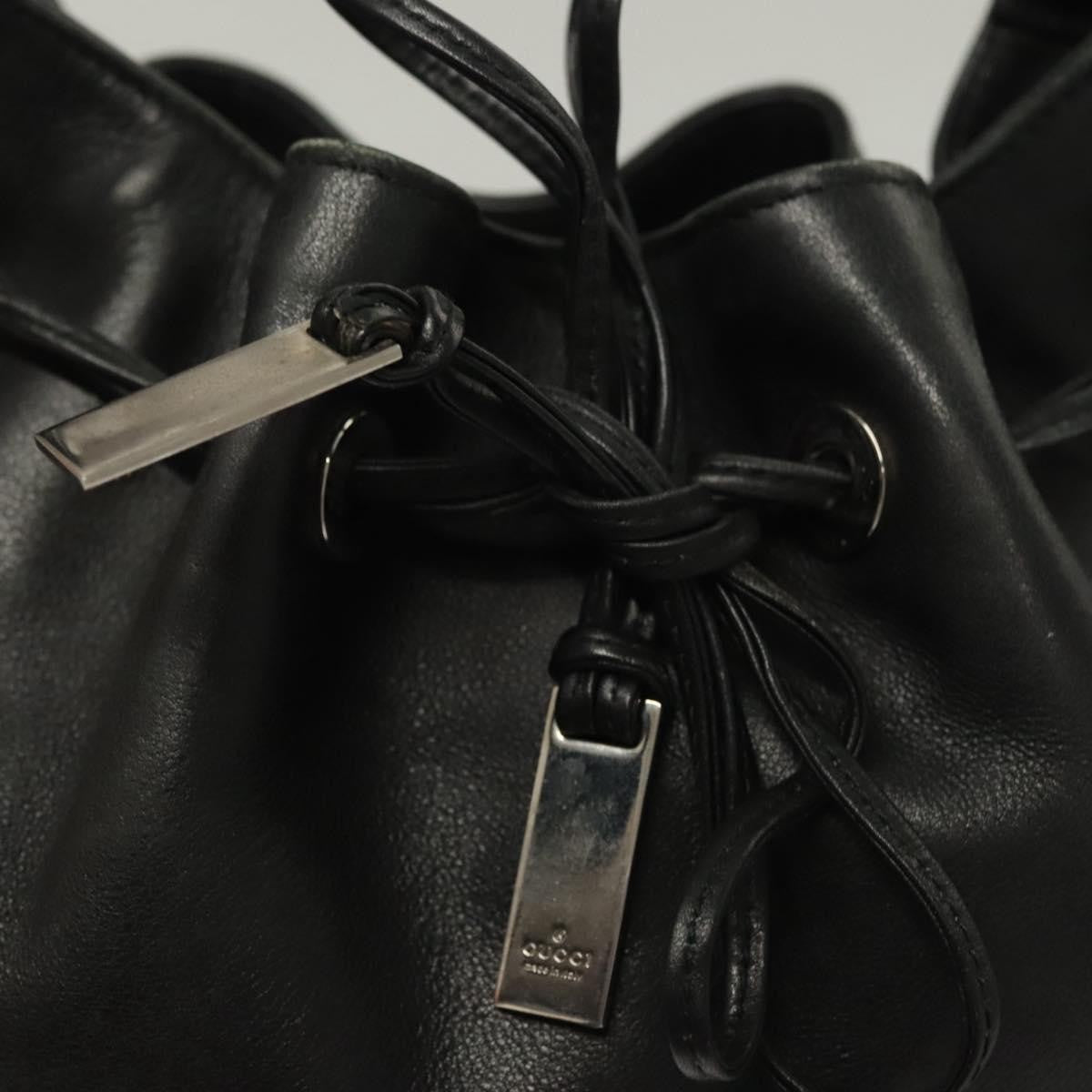 Gucci   Bamboo Shoulder Bag Leather Black Leather Handbag ( )